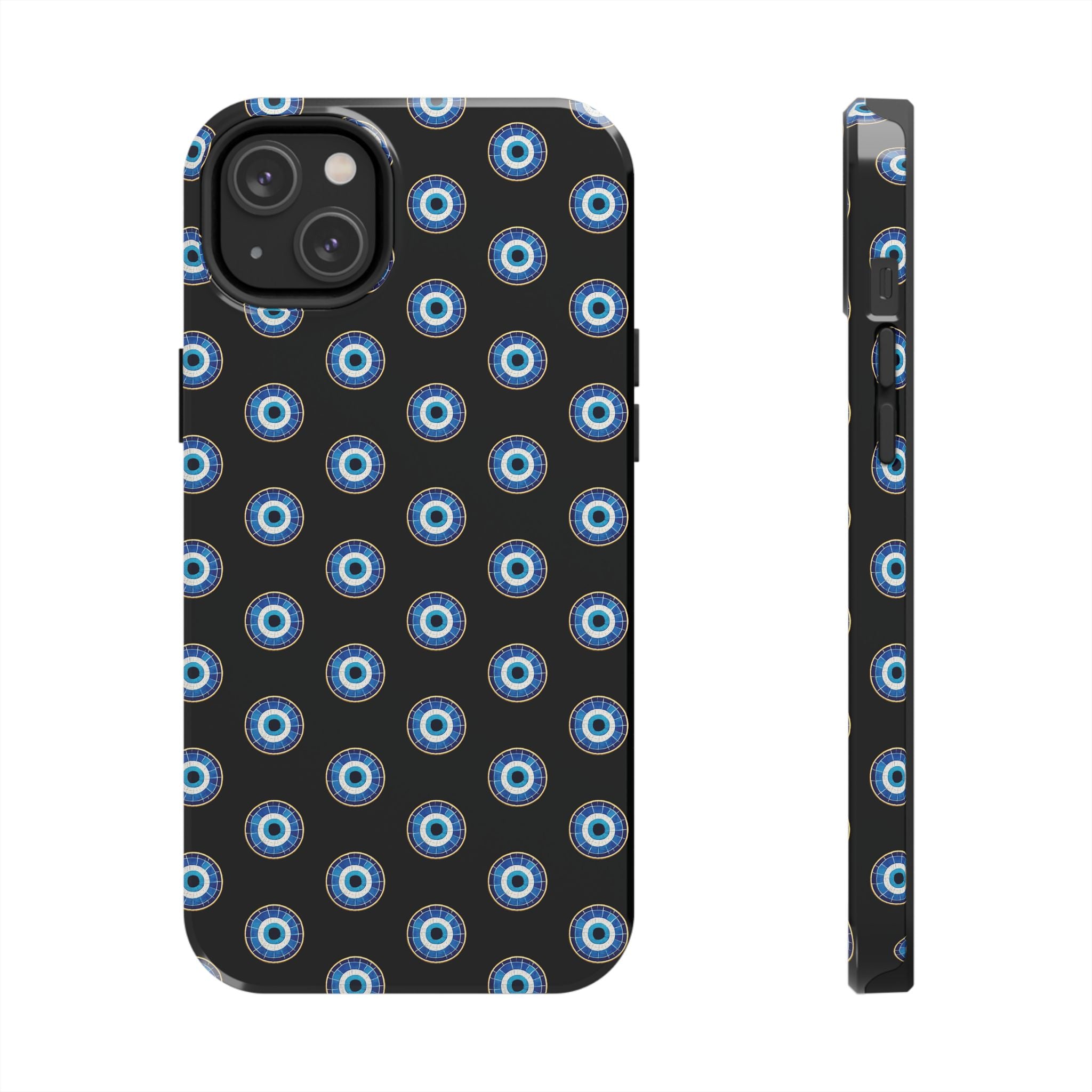 Evil Eye Pattern Tough Phone Case — Protective Blue Nazar Design