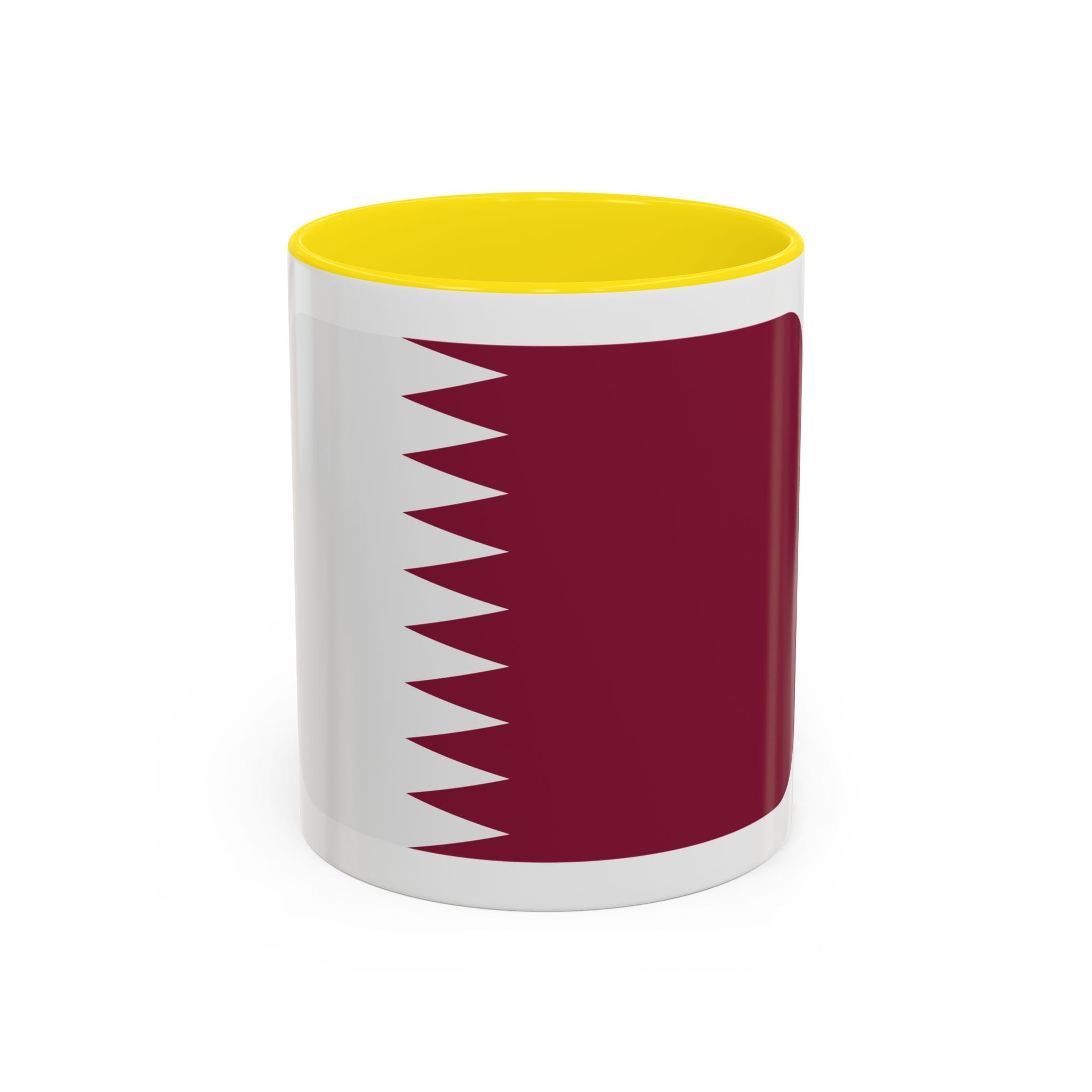 Qatar Flag Accent Coffee Mug – Maroon & White National Pride 11/15oz