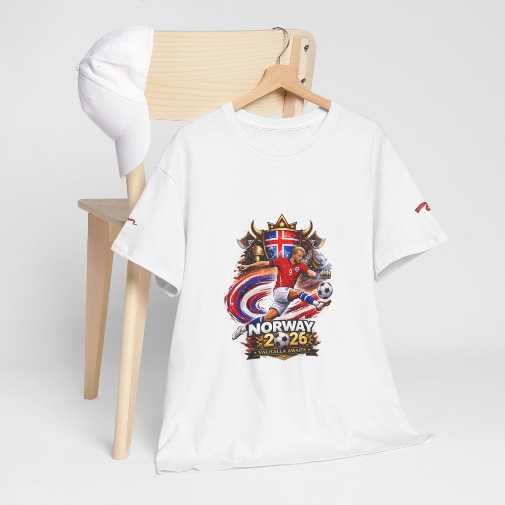 Norway 2026 Soccer Crest T-Shirt — Norwegian Flag Football Fan Tee