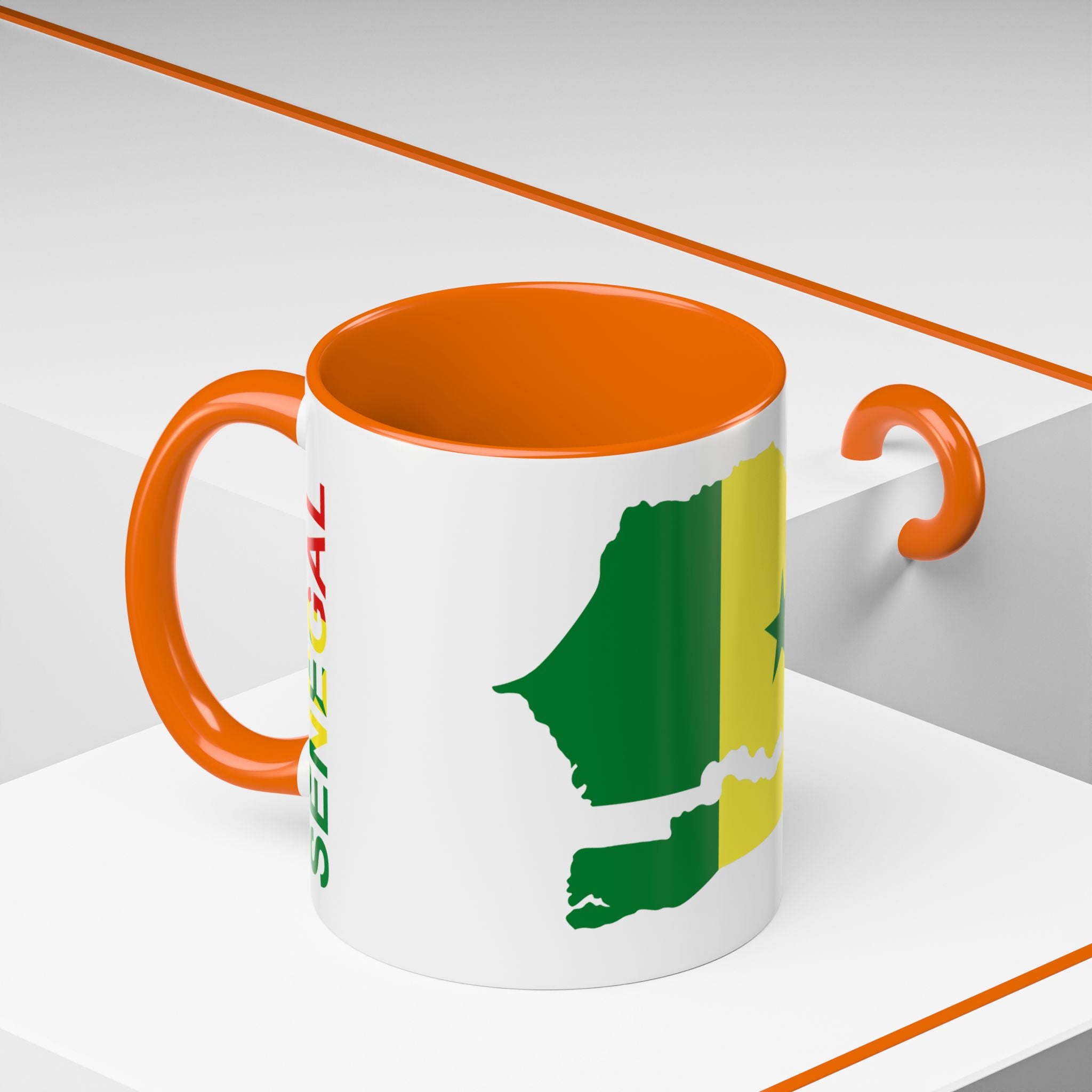 Senegal Flag Map Accent Coffee Mug – Pride Gift for Senegalese Coffee Lovers