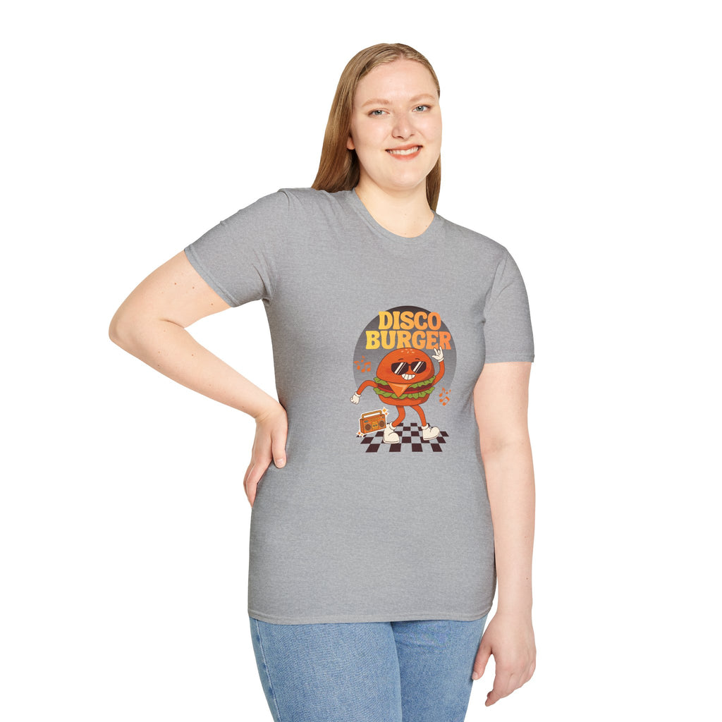 Disco Burger T-Shirt — Retro Dancing Burger Graphic Tee