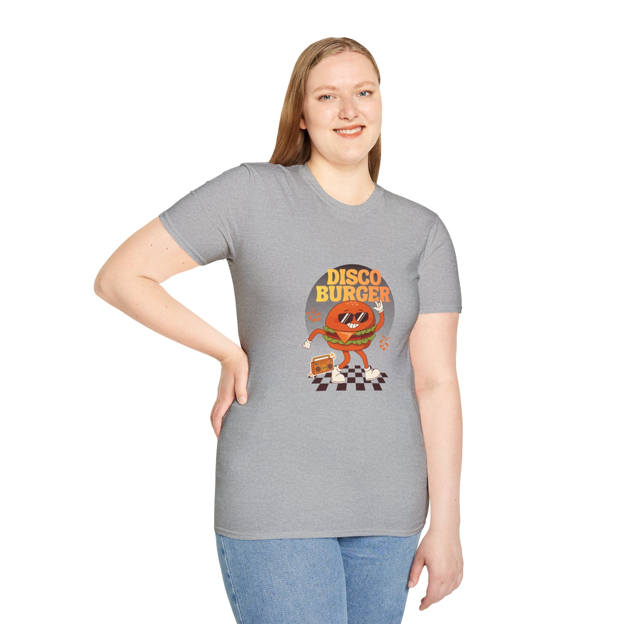 Disco Burger T-Shirt — Retro Dancing Burger Graphic Tee
