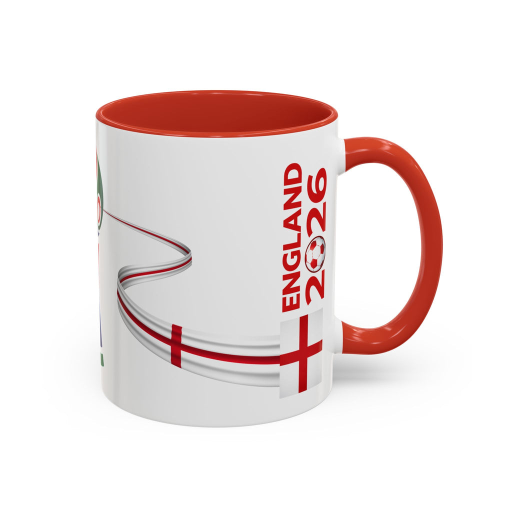 England 2026 Soccer Cup Accent Coffee Mug