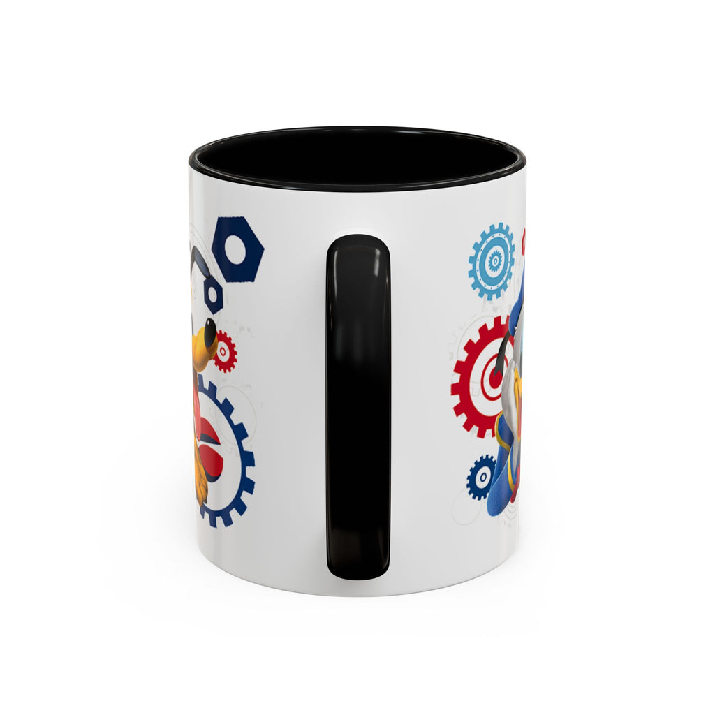 Disney Mickey & Friends Accent Coffee Mug – Mickey, Goofy & Pluto Cartoon Gift (11oz)