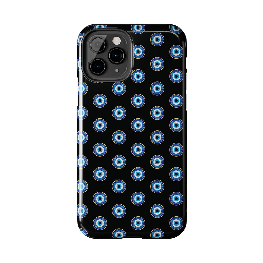 Evil Eye Pattern Tough Phone Case — Protective Blue Nazar Design