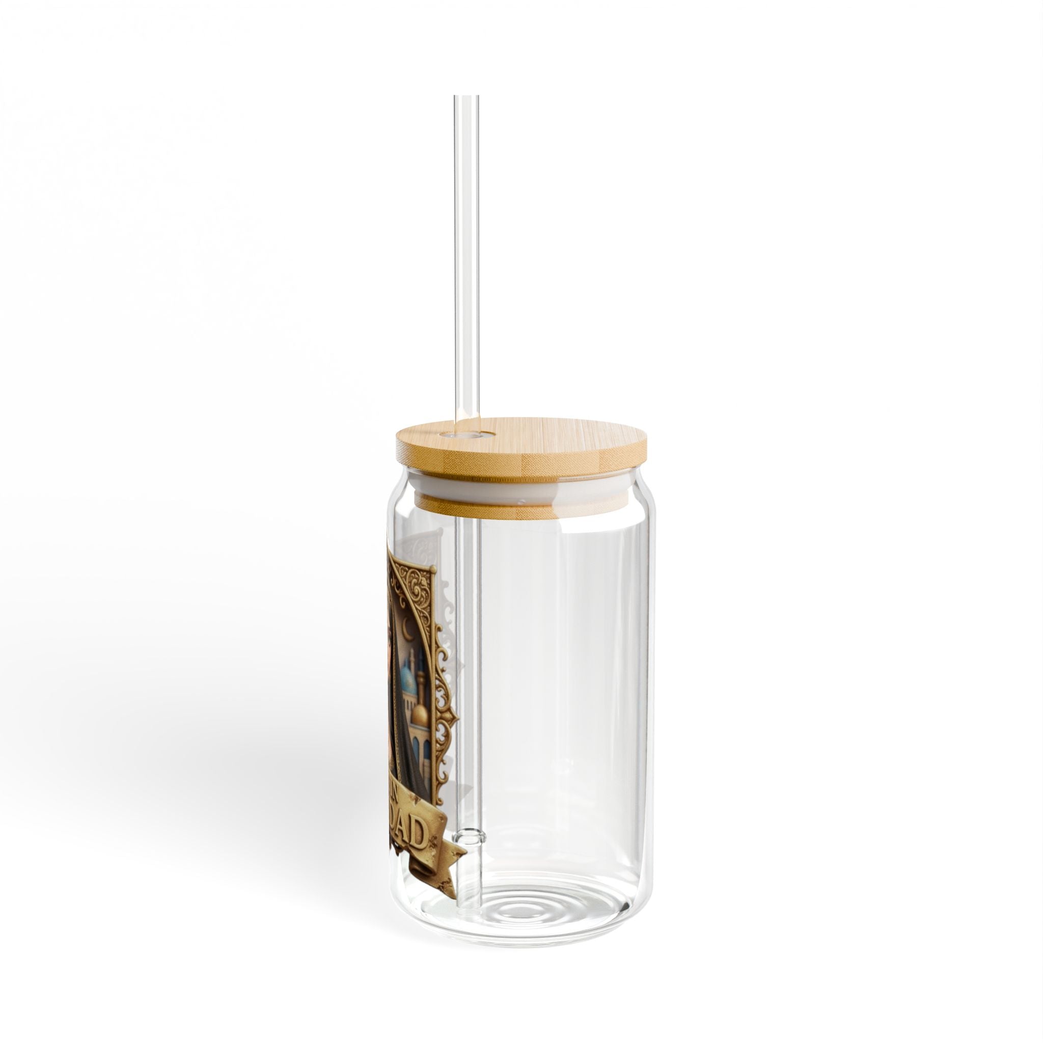 Made in Baghdad Sipper Glass – 16oz Illustrated Middle Eastern Portrait Drink Tumbler