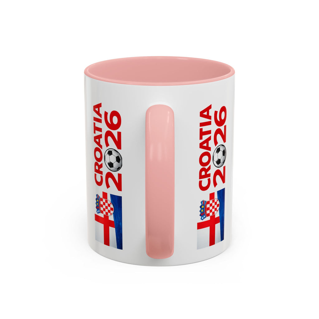 Croatia 2026 Soccer Fan Coffee Mug — Flags & Trophy Cup Design