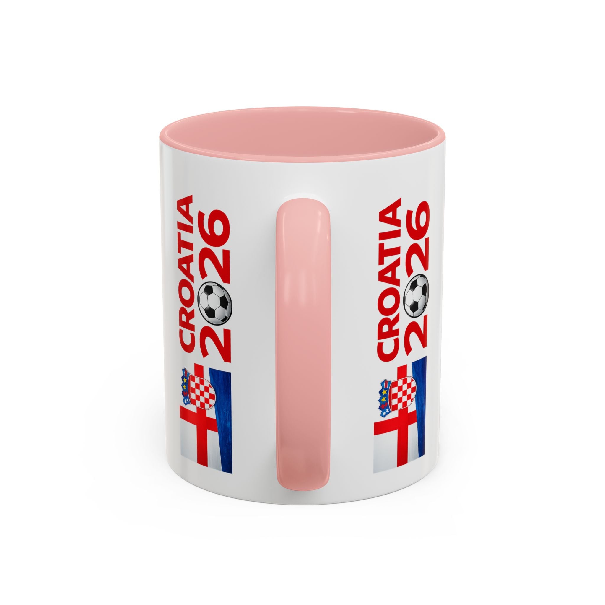 Croatia 2026 Soccer Fan Coffee Mug — Flags & Trophy Cup Design