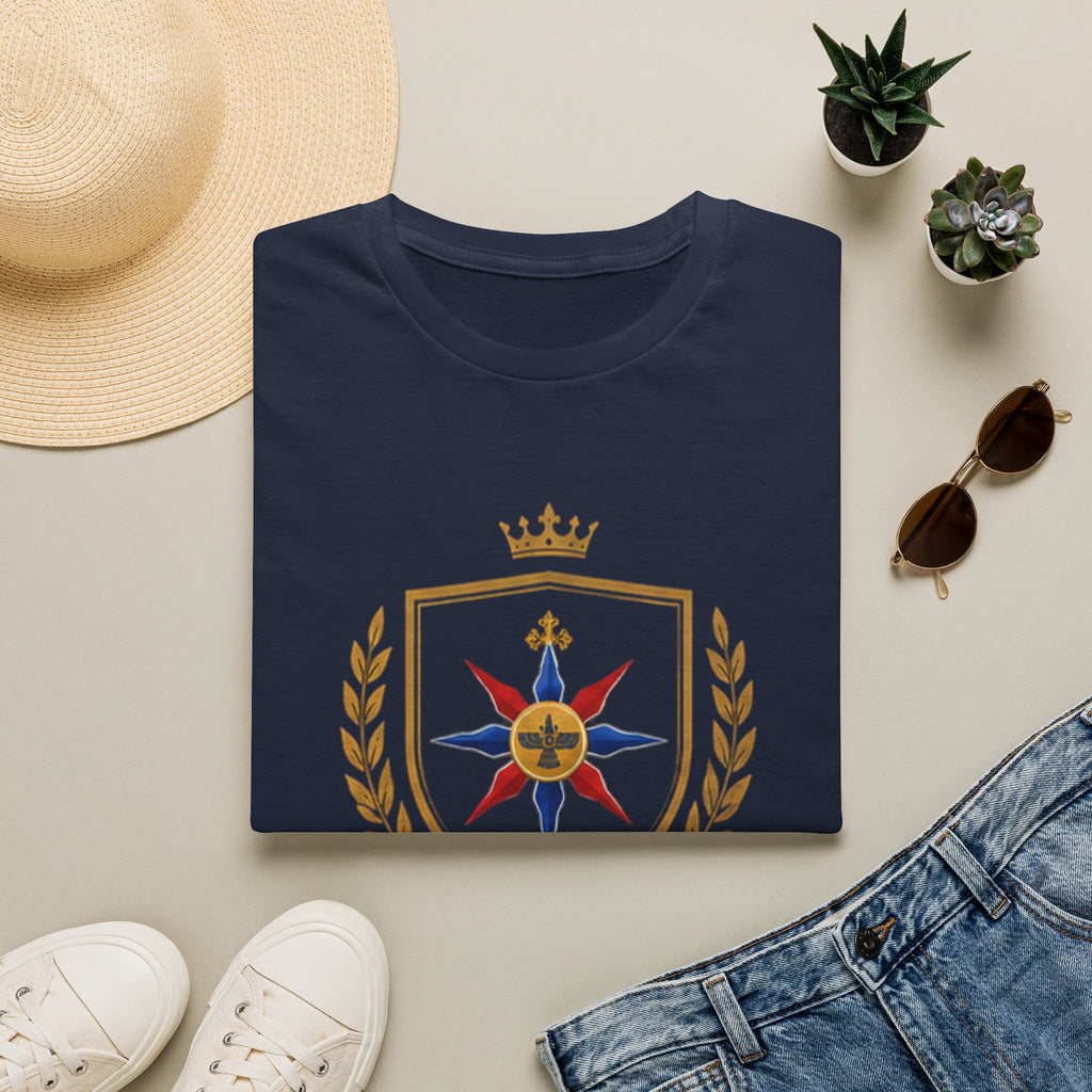 Chaldean Heritage T-Shirt — Crowned Emblem with Star & Laurel