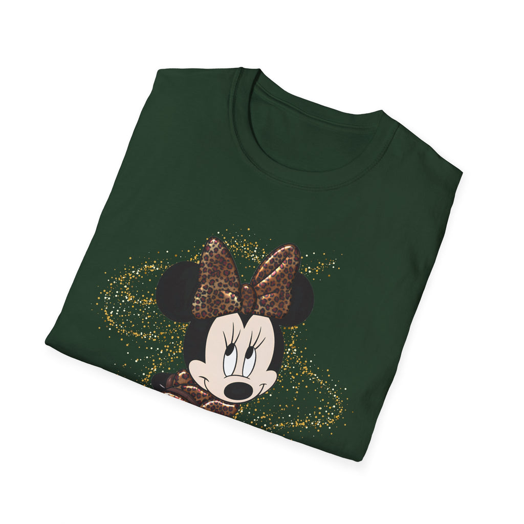 Minnie Mouse Brown Glitter Graphic T-Shirt