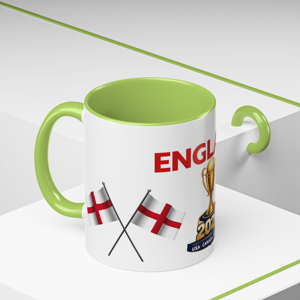 England 2026 Soccer Trophy Accent Coffee Mug — Cup Fan Gift (11/15oz)