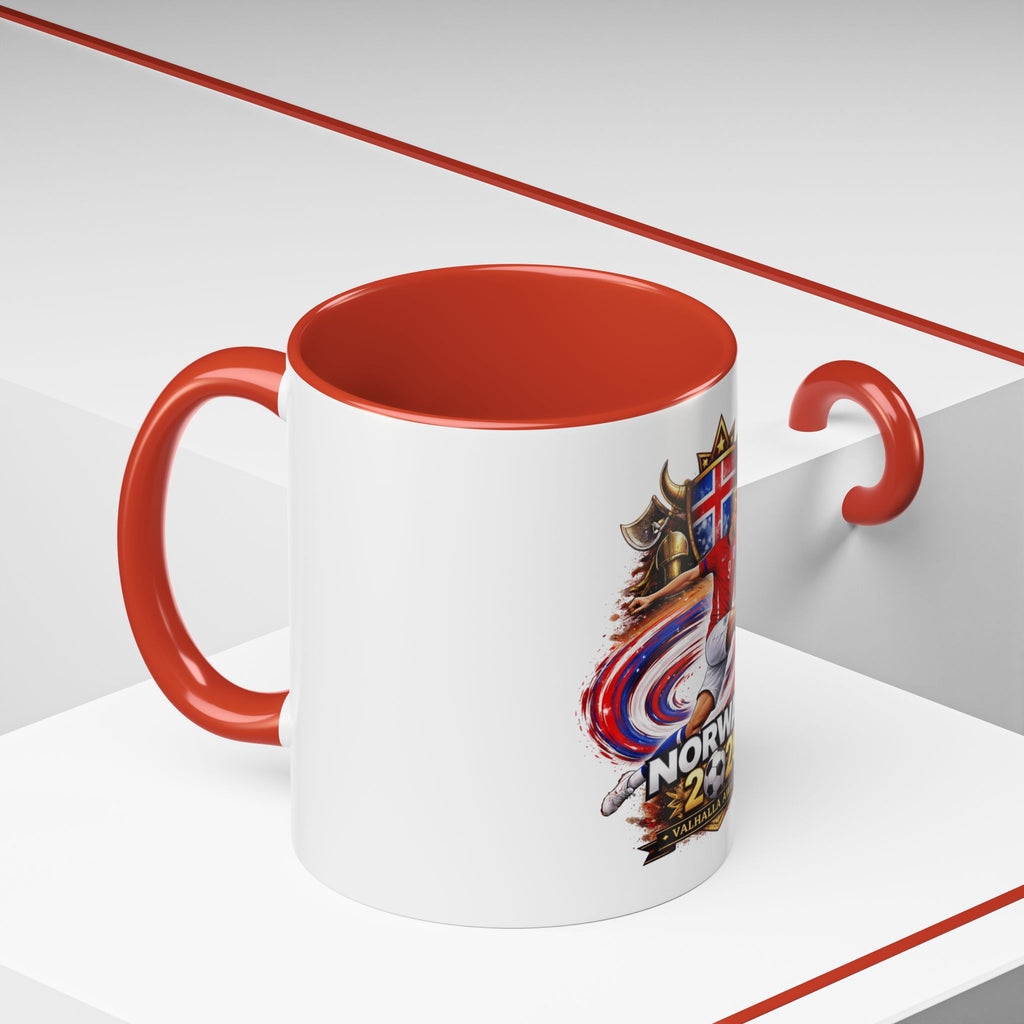Norway 2026 Soccer Mug – Valhalla Awaits Football Fan Coffee Cup