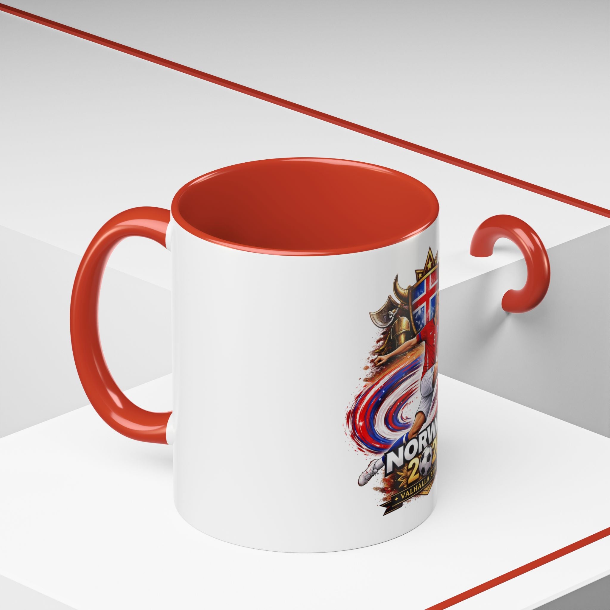 Norway 2026 Soccer Mug – Valhalla Awaits Football Fan Coffee Cup