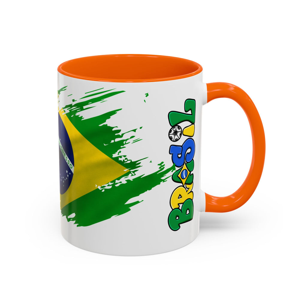 Brazil Flag Accent Coffee Mug — Brasil Pride 11/15oz