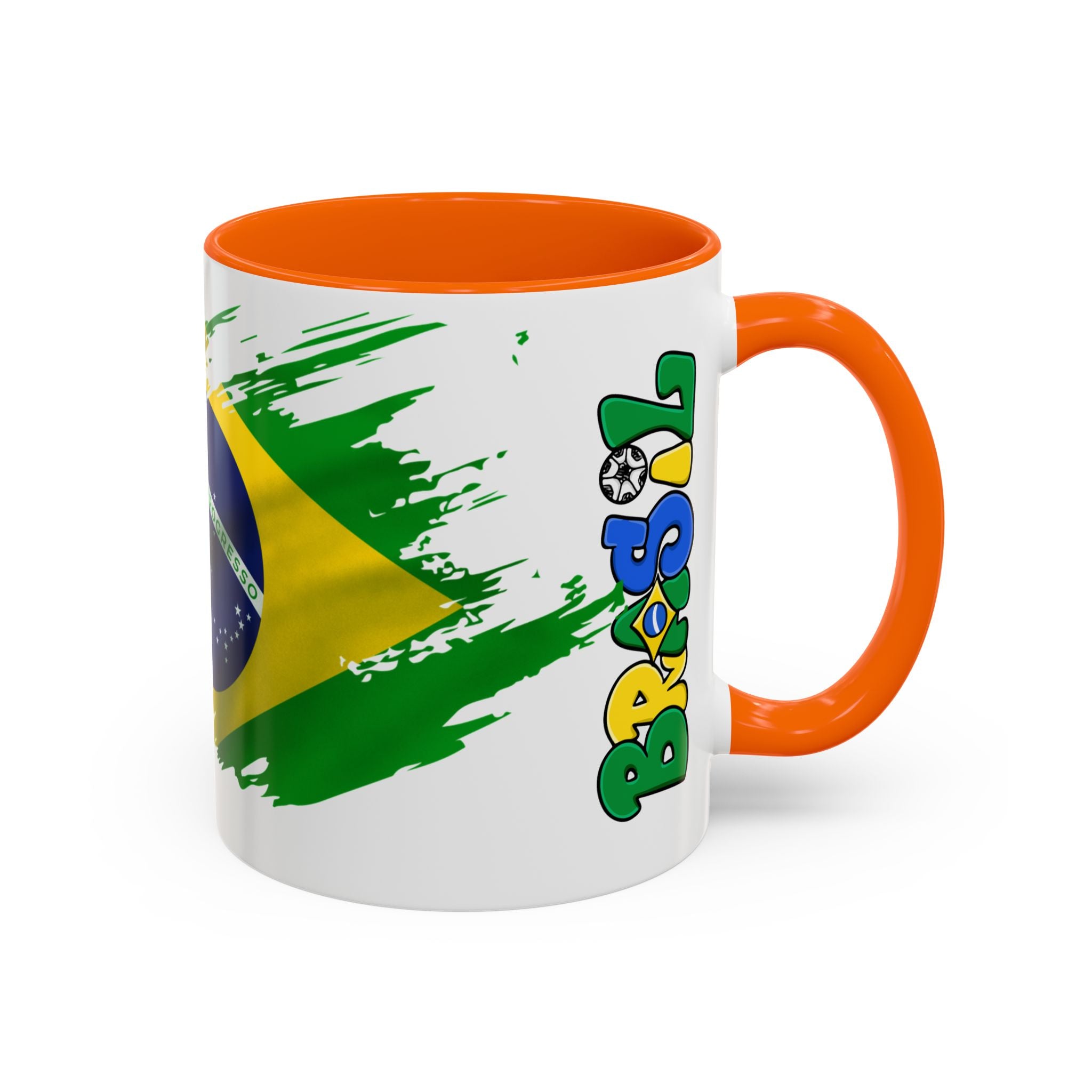 Brazil Flag Accent Coffee Mug — Brasil Pride 11/15oz