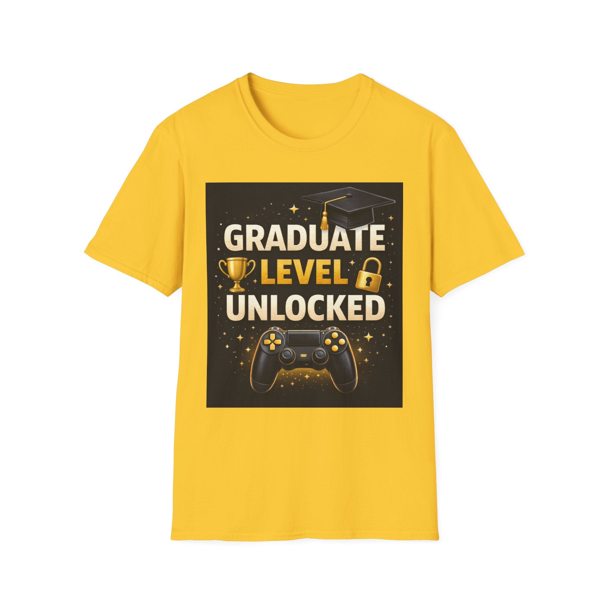Graduate Level Unlocked T-Shirt — Gamer Graduation Tee