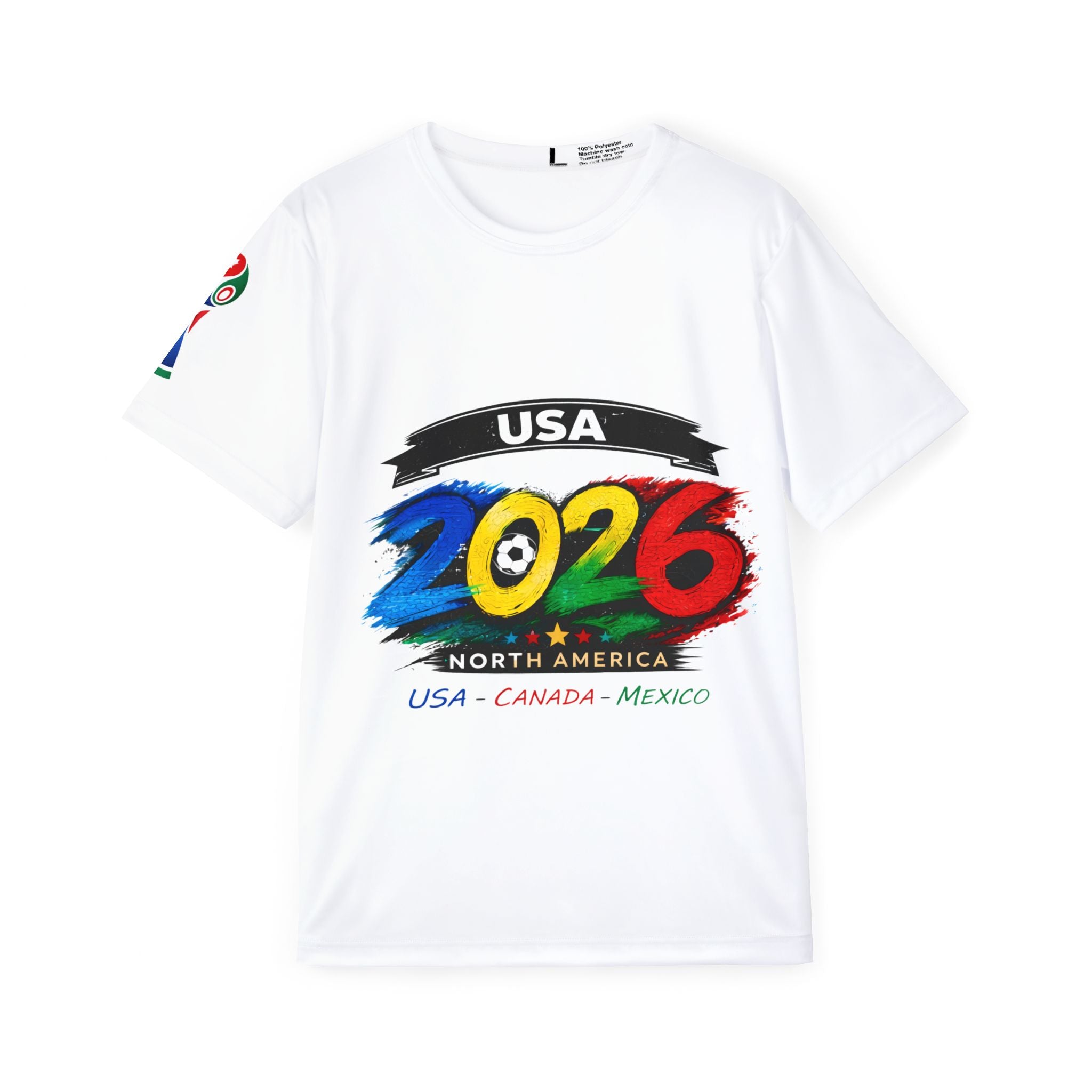 2026 North America Sports Jersey — USA Canada Mexico Patriotic Athletic Tee