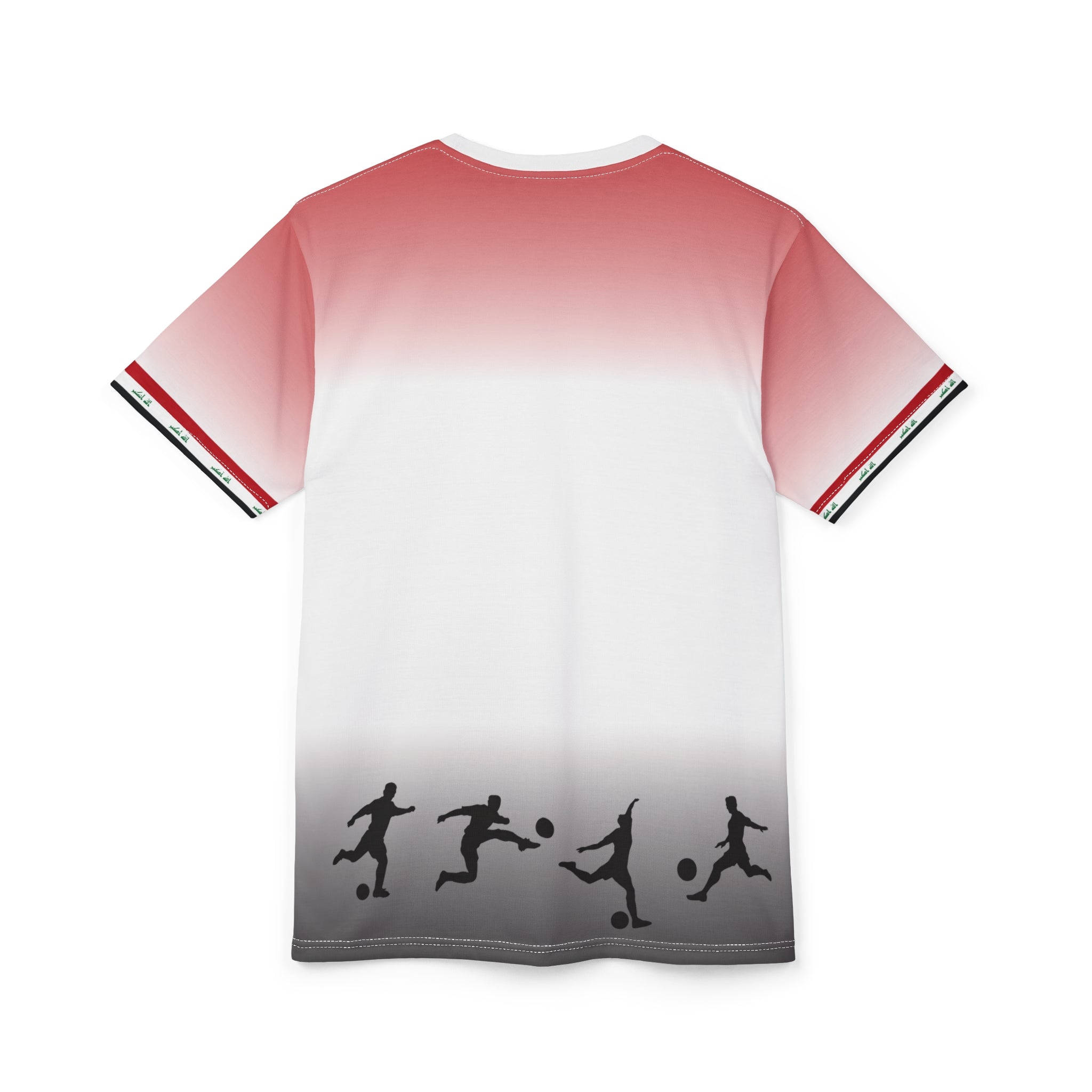 Iraq Lion Head Soccer Tee — Patriotic Football Graphic T-Shirt