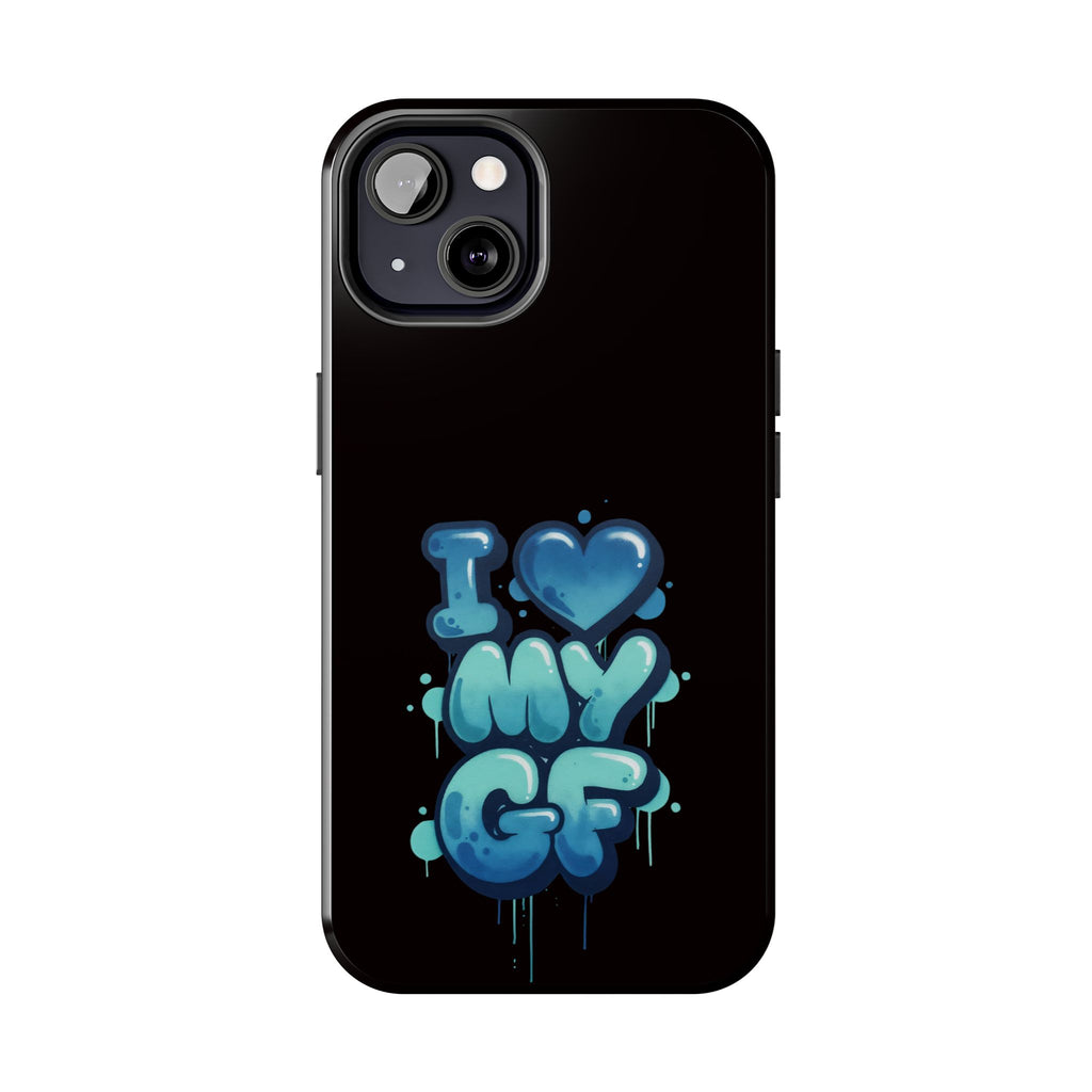 I Love My GF Phone Case — Protective Glossy "I  My GF" Design