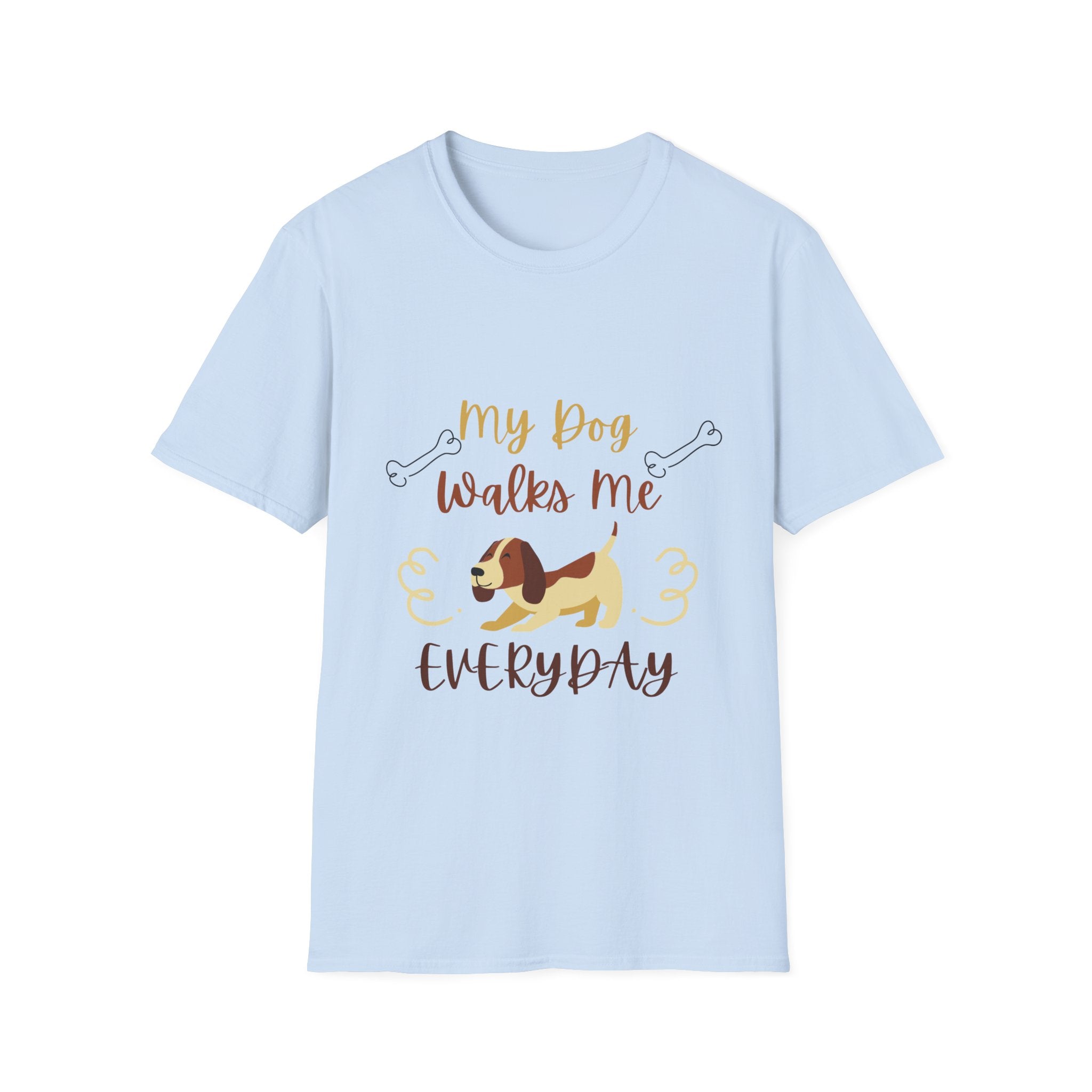 Dog Lover T-Shirt — “My Dog Walks Me Everyday” Cute Beagle Design