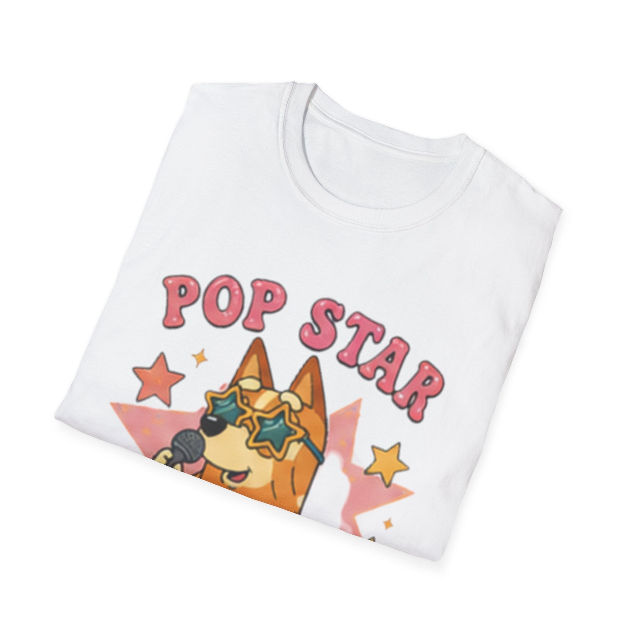 Pop Star Vibes T-Shirt — Cute Singing Dog Graphic Tee