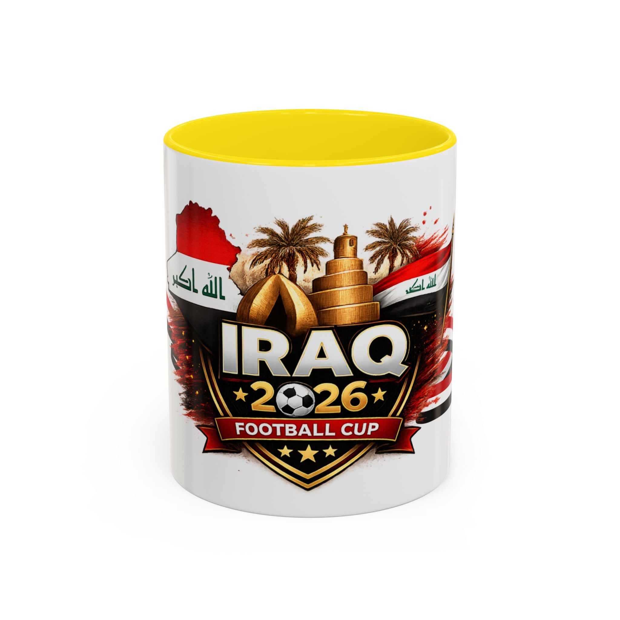 Iraq 2026 Football Cup Accent Coffee Mug – National Team Soccer Fan Gift