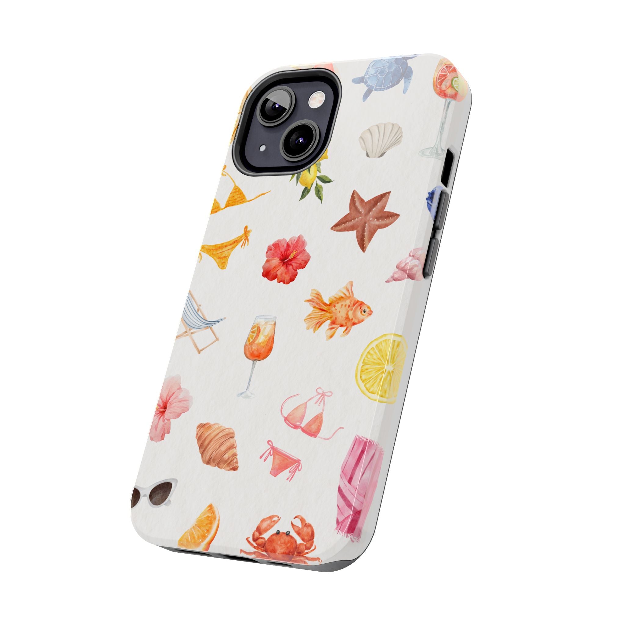 Summer Seashells Pattern Tough Phone Case — Beach Vacation Phone Cover