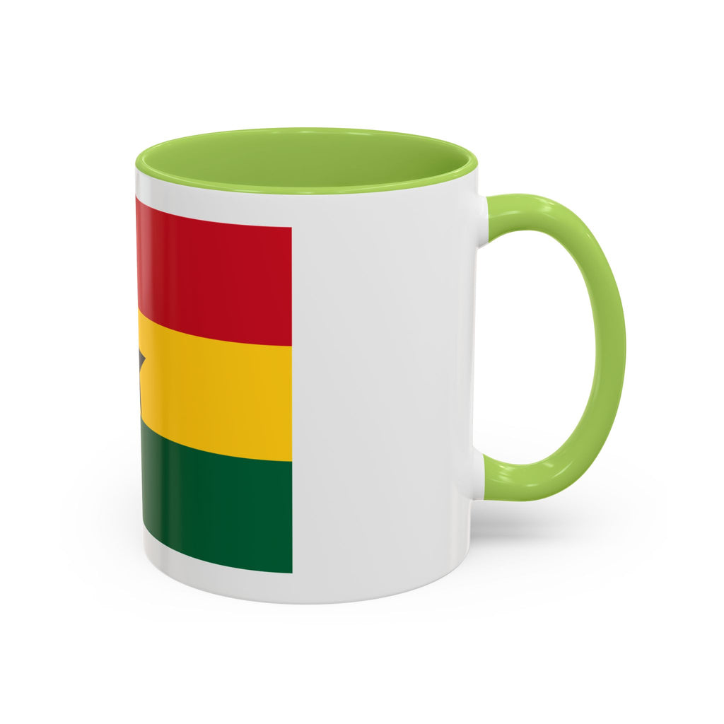 Ghana Flag Accent Coffee Mug – Black Star Red Yellow Green 11/15oz