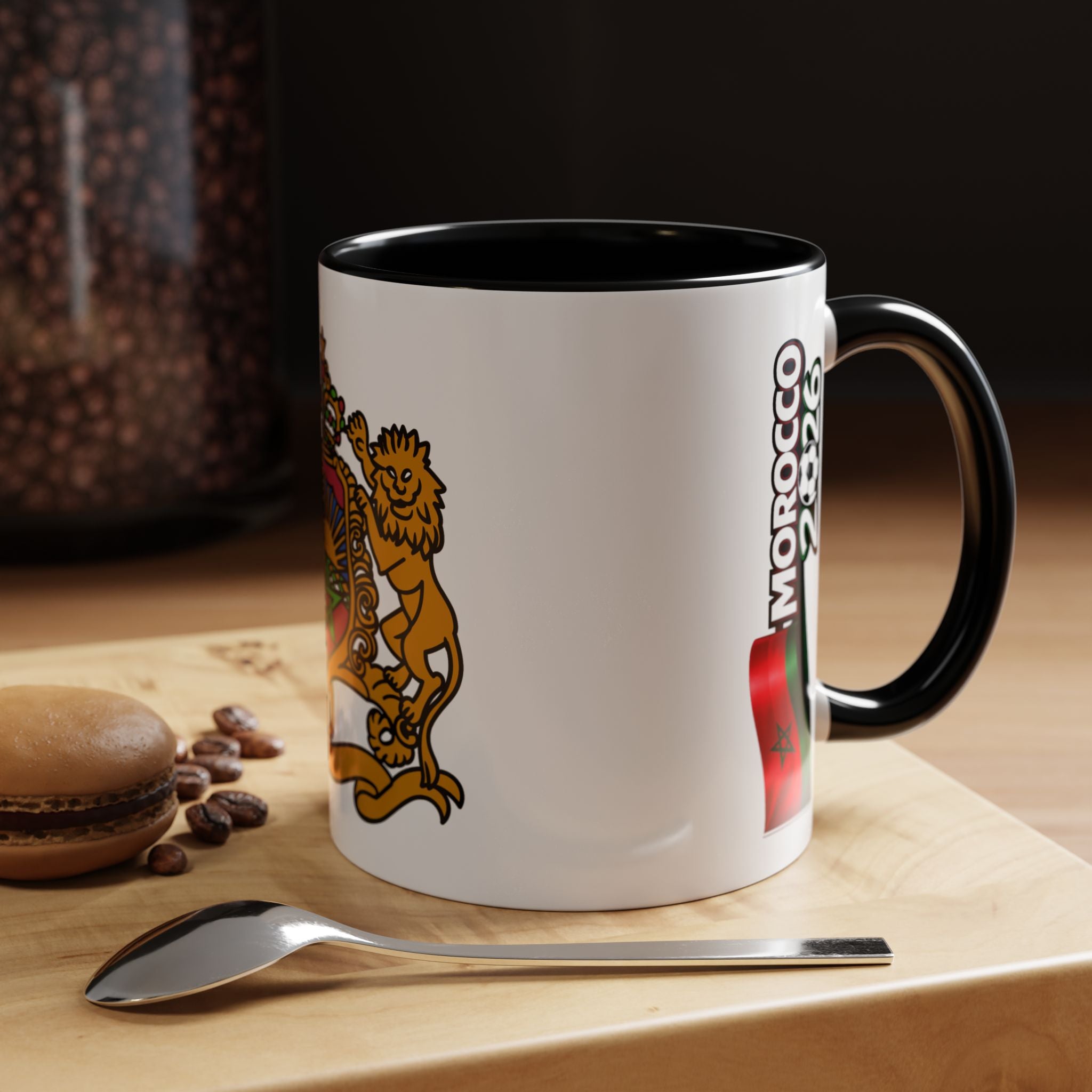 Morocco Coat of Arms Accent Coffee Mug – Moroccan Flag 11/15oz