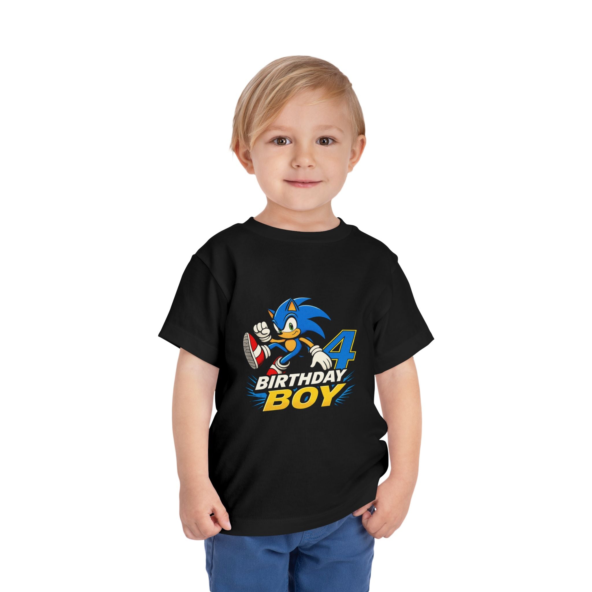Sonic 4th Birthday Boy Toddler Tee