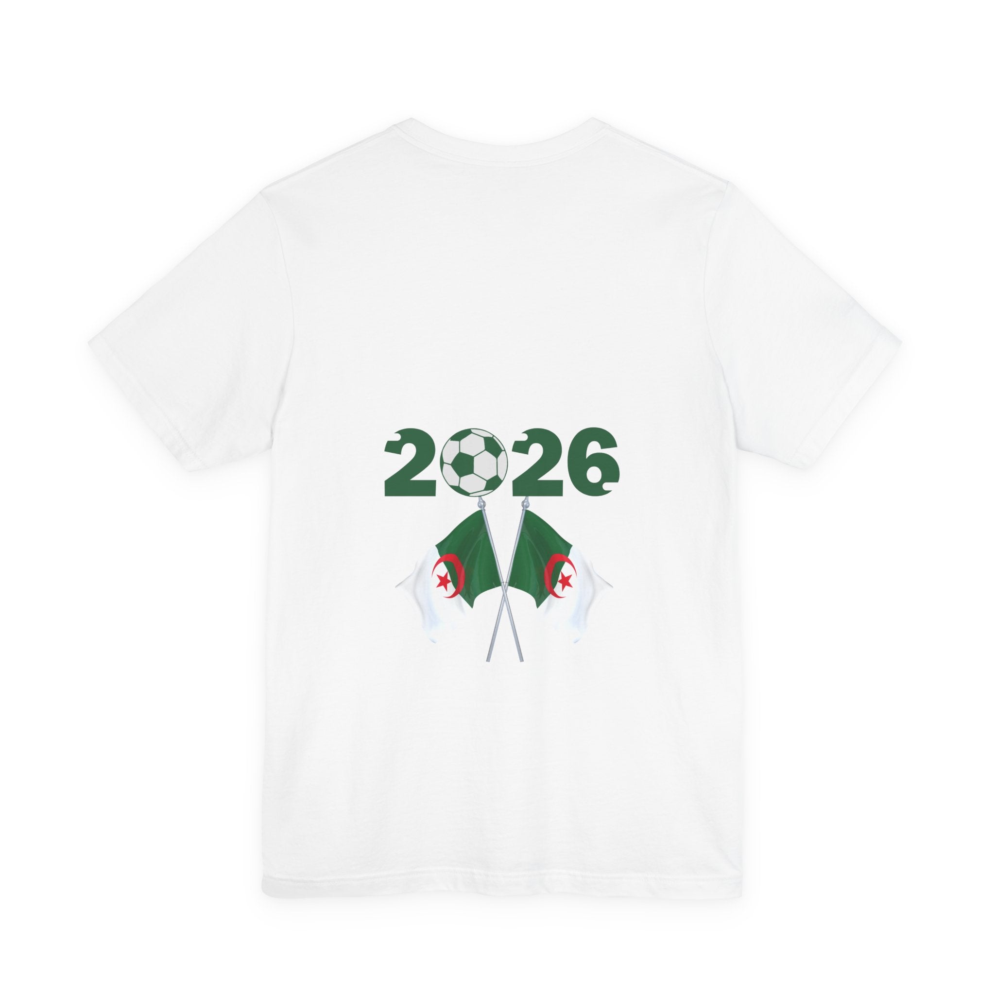 Algeria Flag T-Shirt – 2026 Soccer Fan Tee with Algerian Flags & Crest