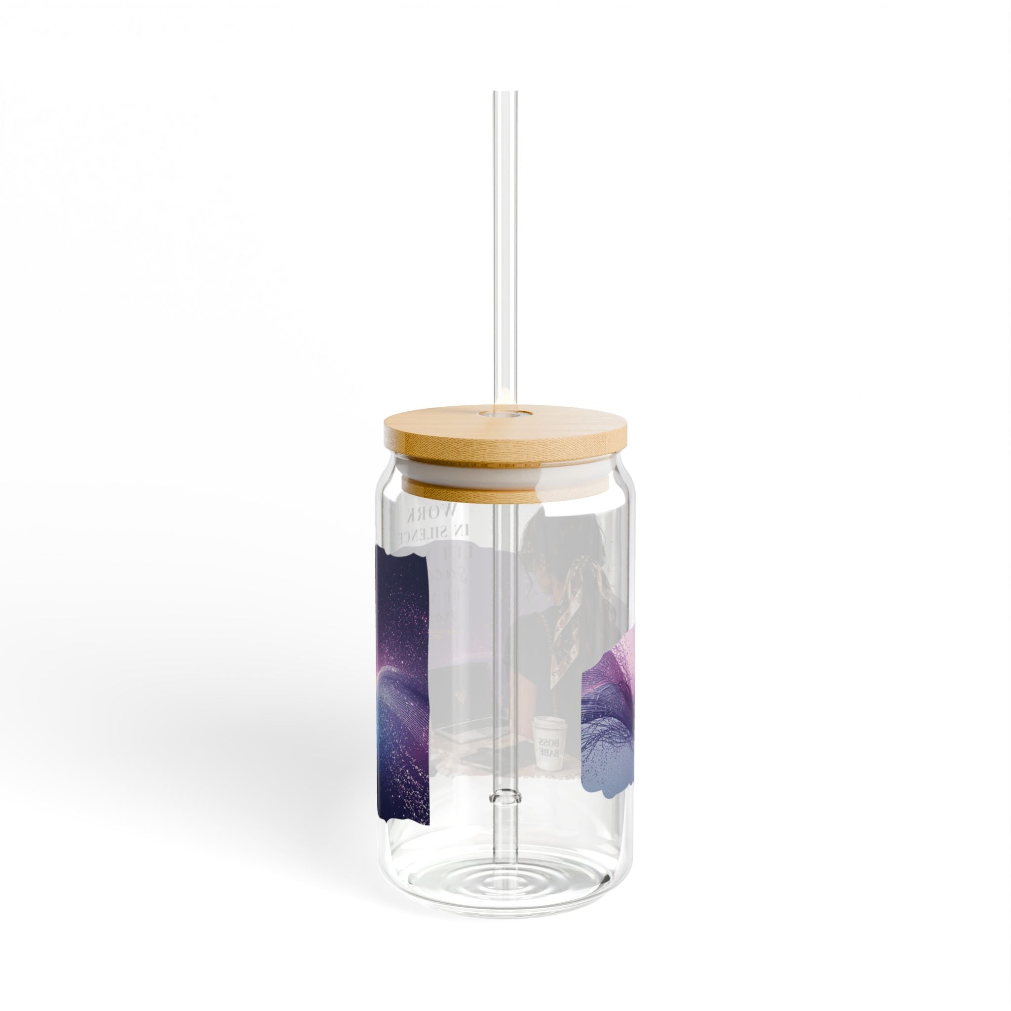 16oz Sipper Glass – "She Believed She Could" Inspirational Travel Tumbler with Straw