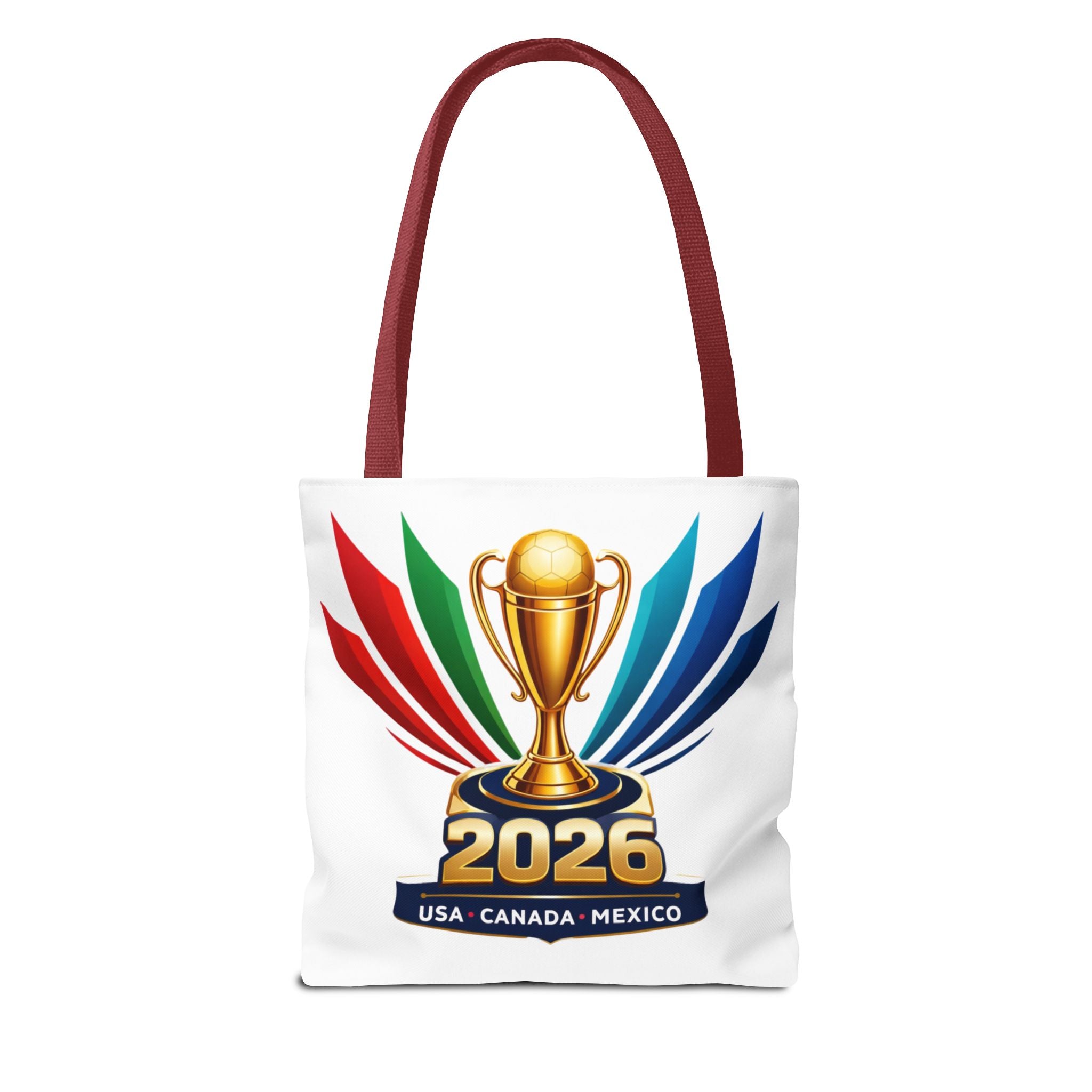 2026 USA Canada Mexico Soccer Trophy Tote Bag — World Cup Style Fan Tote