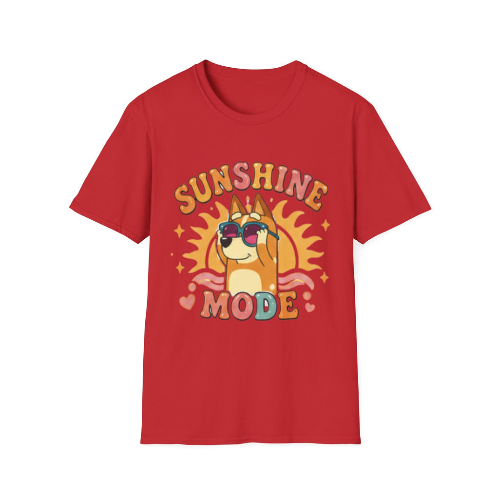 Sunshine Mode T-Shirt — Retro Sunglasses Dog Graphic