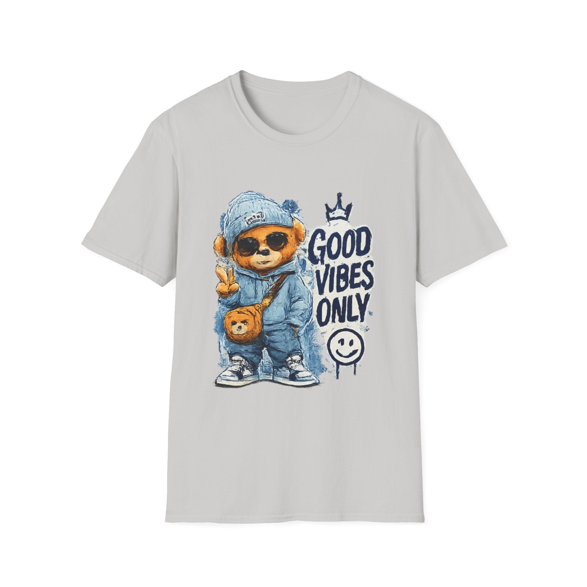 Good Vibes Only Bear T-Shirt — Cute Streetwear Graphic Tee