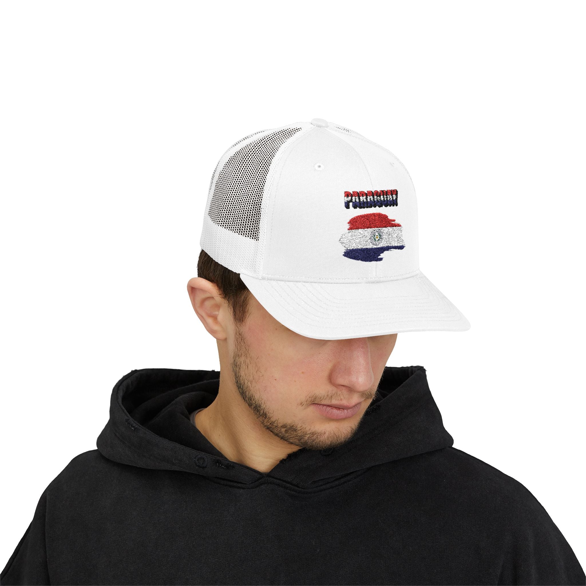 Paraguay Flag Trucker Hat — Paraguay Snapback Cap with Iraq Map Design