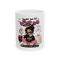 Arabic Funny Woman Ceramic Mug — "أنا مو عصبية هي حياتي" Cute Chill Morning Coffee Cup