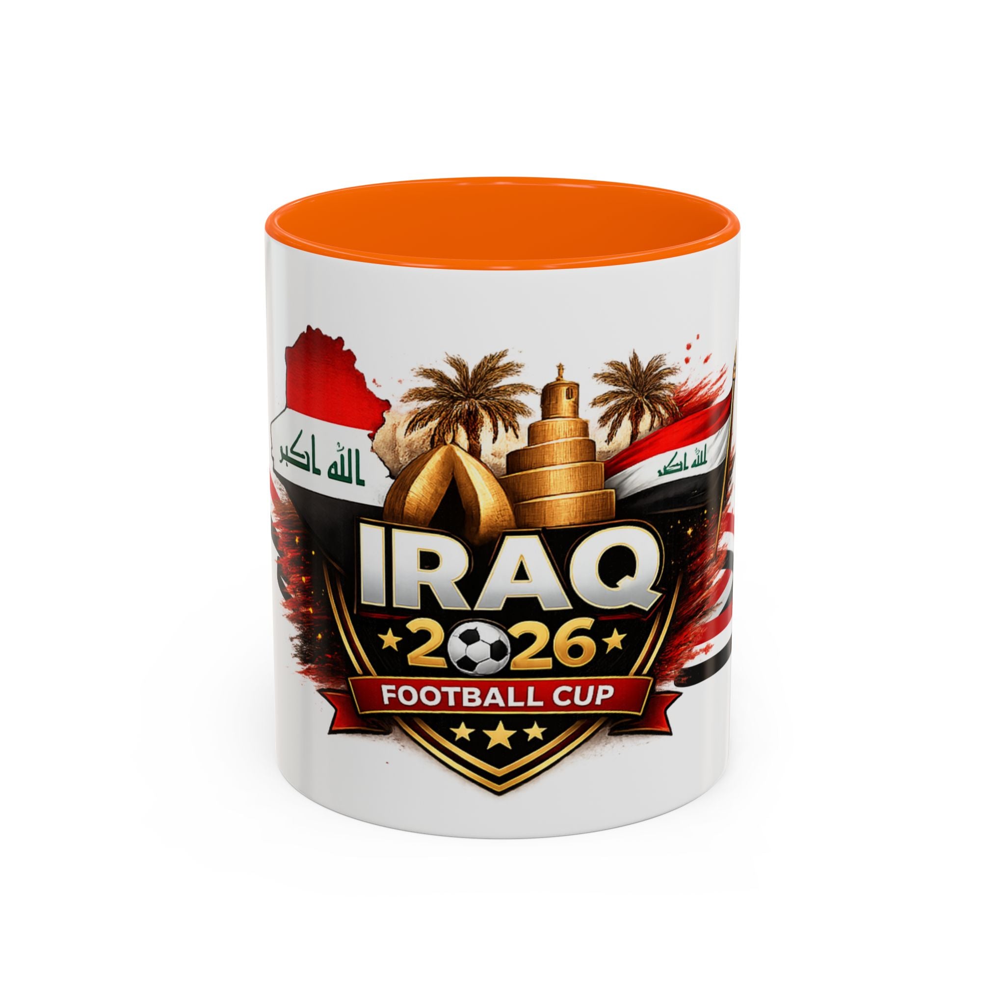 Iraq 2026 Football Cup Accent Coffee Mug – National Team Soccer Fan Gift