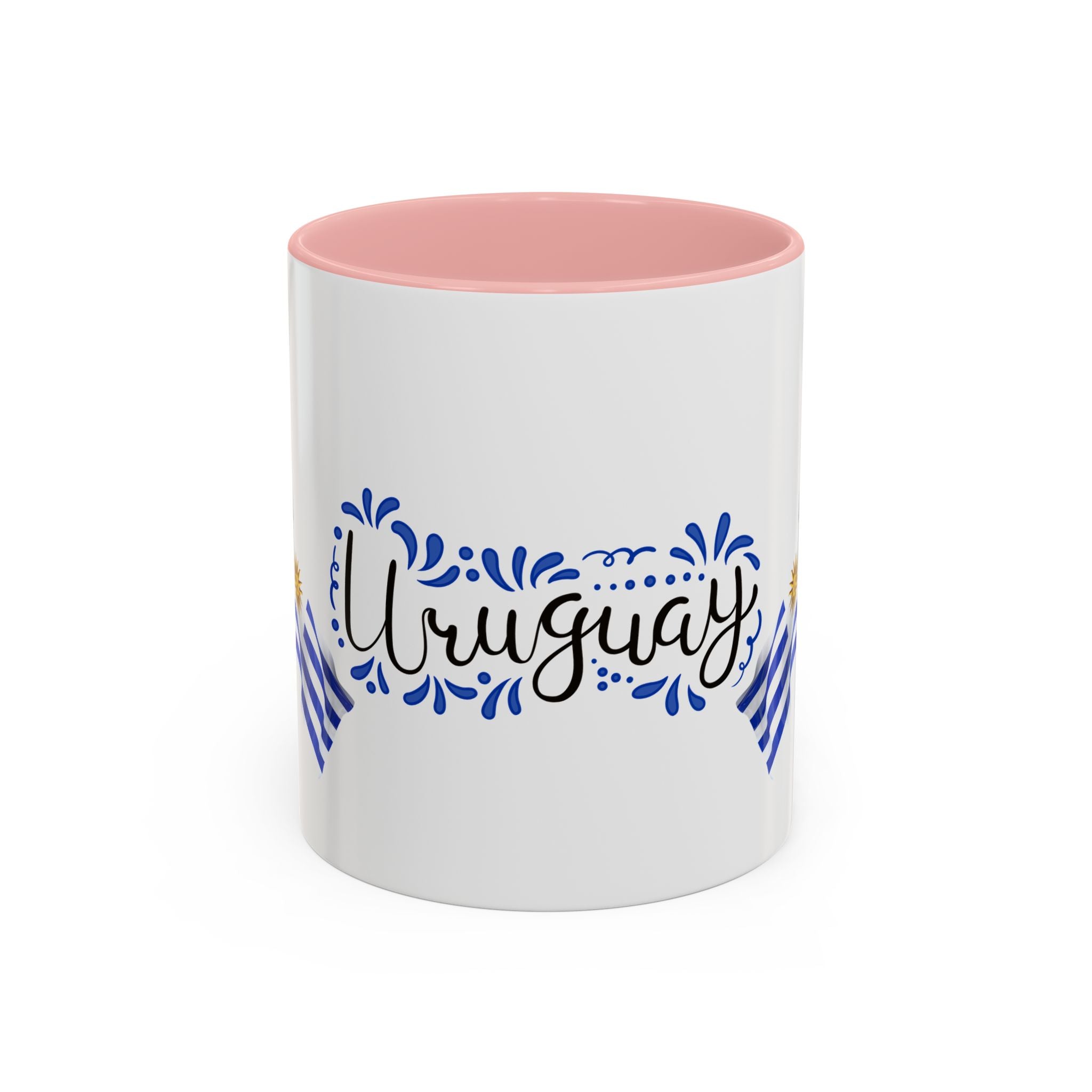 Uruguay Flag Accent Coffee Mug — Blue Sun National Pride 11/15oz