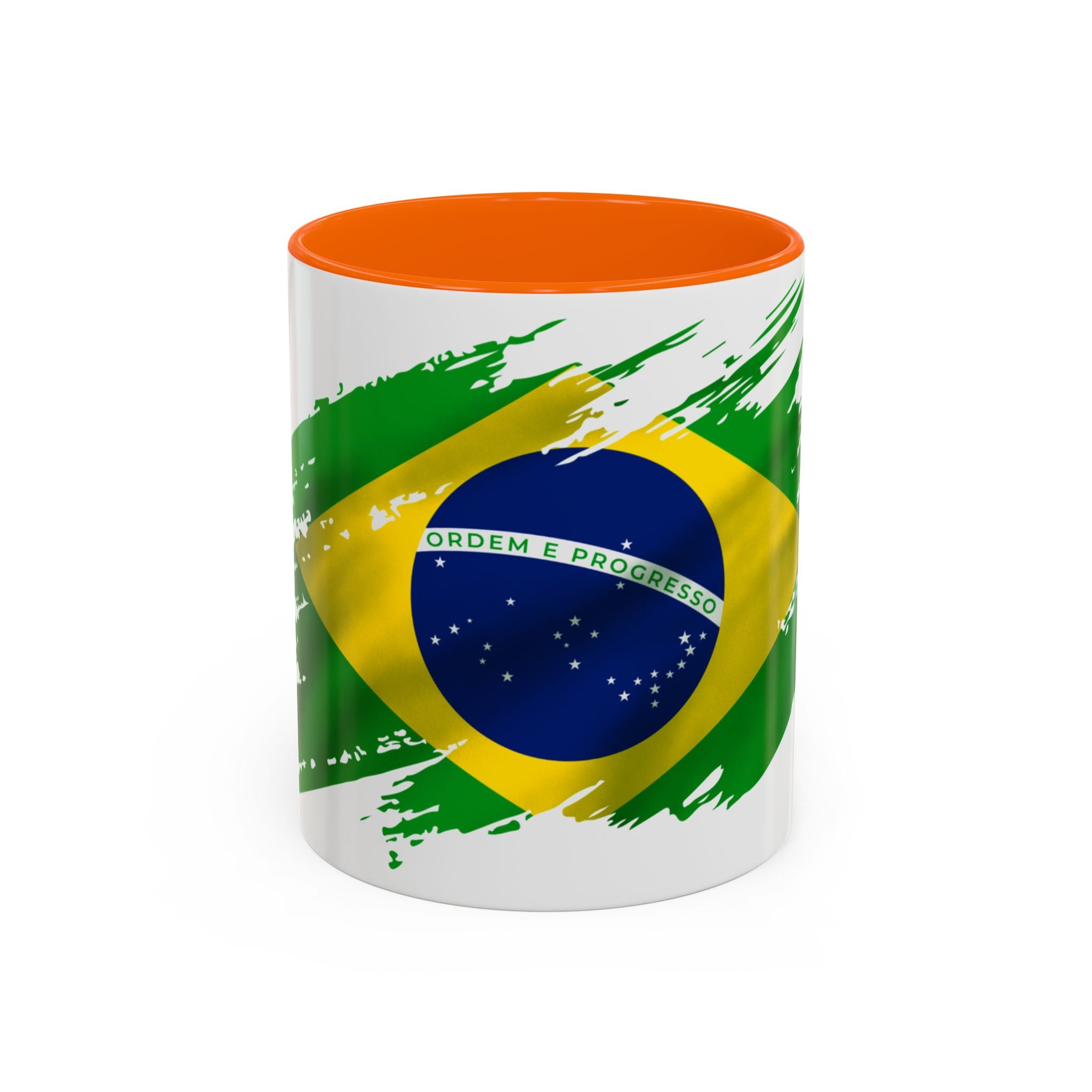 Brazil Flag Accent Coffee Mug — Brasil Pride 11/15oz