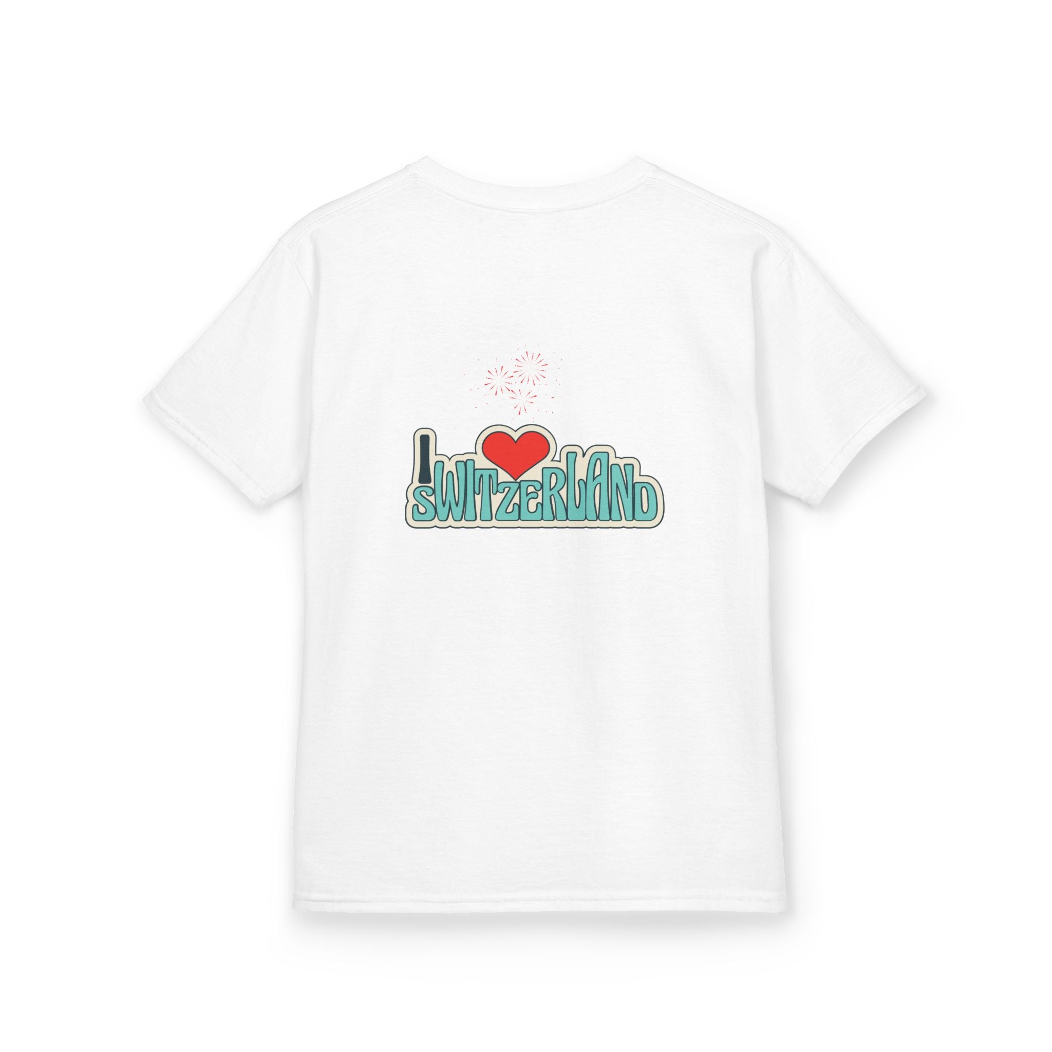 Switzerland Kids Switzerland Flag T‑Shirt — I  Switzerland Graphic