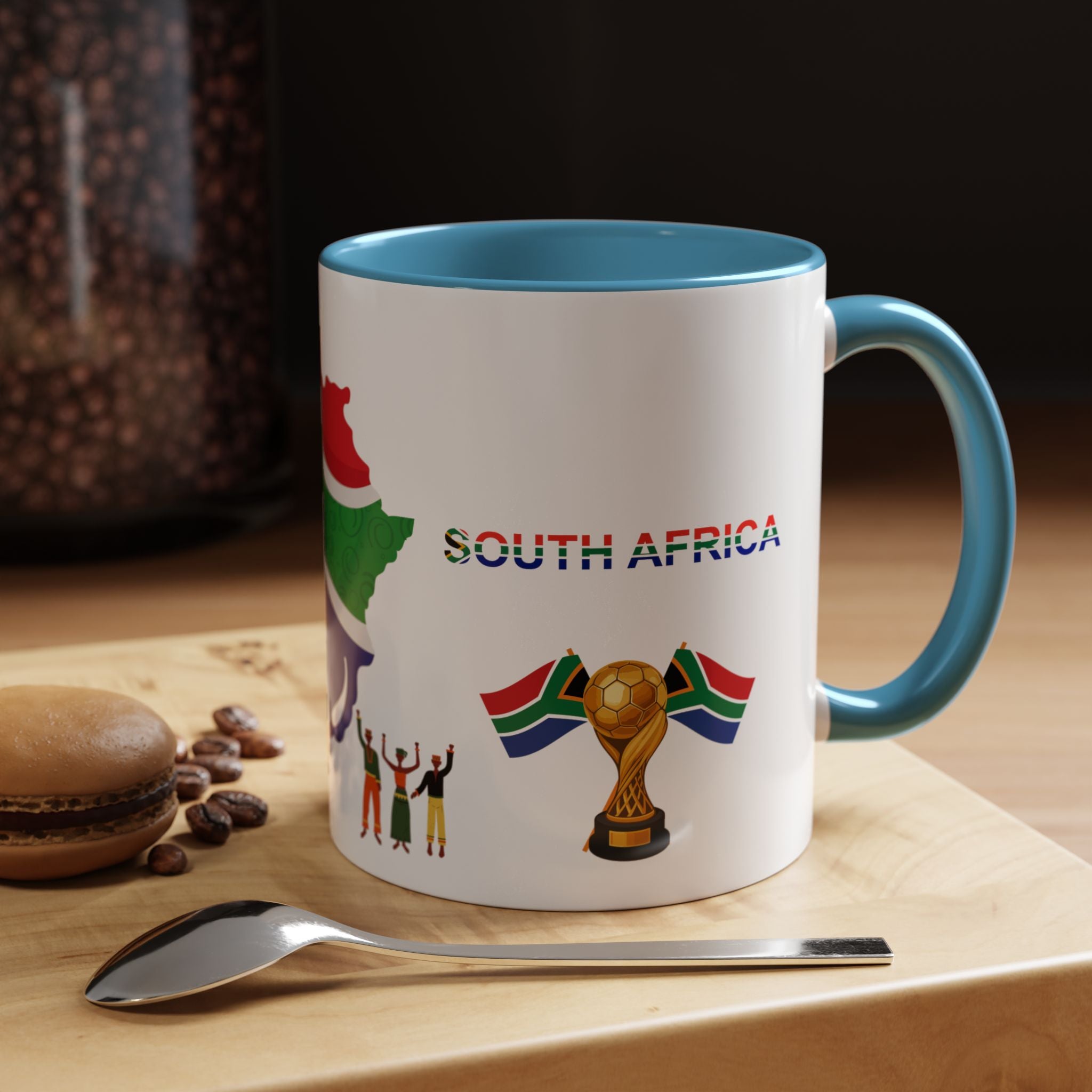 South Africa Coffee Mug — Map, Flag & Trophy Design (11/15oz)