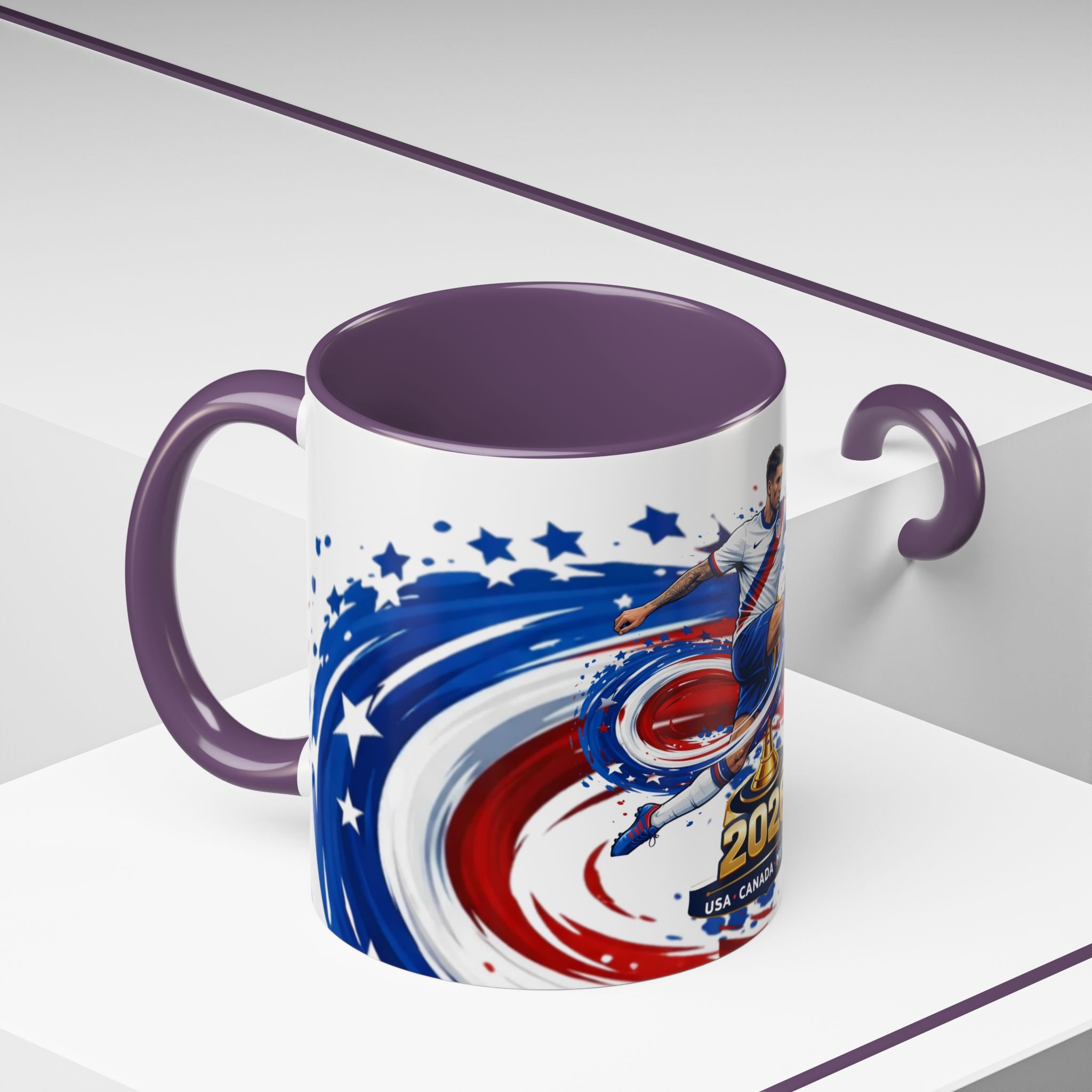 2026 CONCACAF Soccer Champion Accent Mug — USA Canada Mexico  Cup Qualifier Design