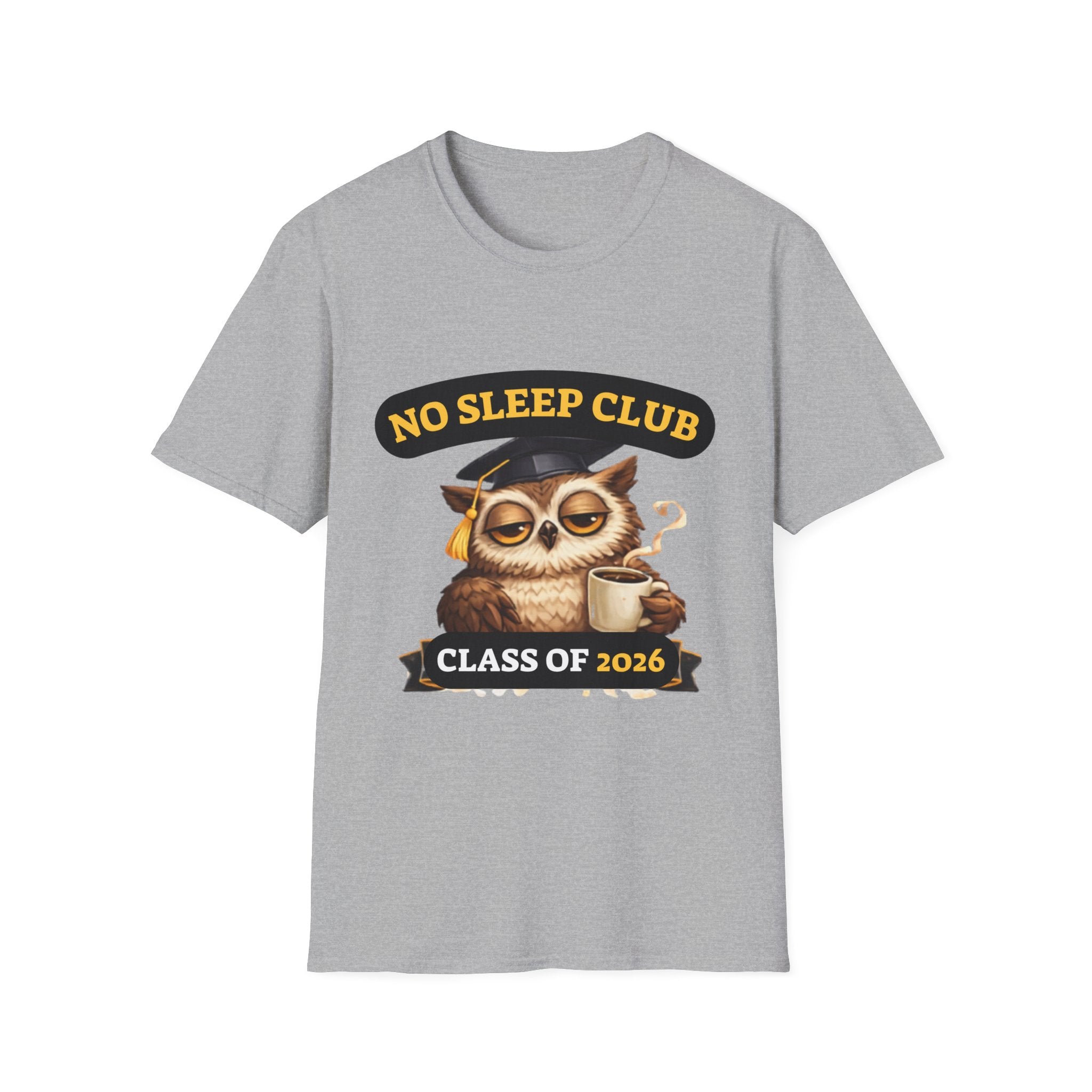 No Sleep Club Class of 2026 T-Shirt — Graduation Owl Tee