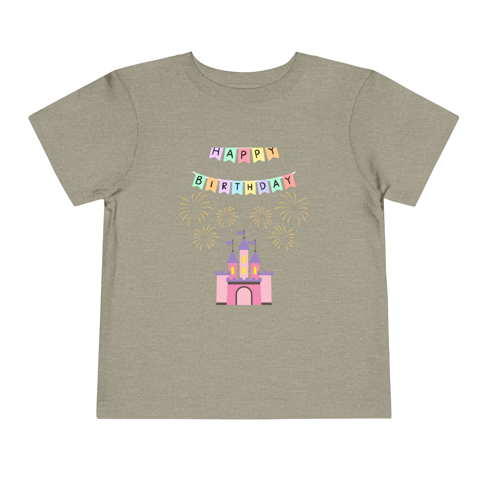 Toddler Birthday Castle Tee — "Happy Birthday" Princess Shirt