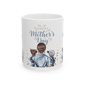 Mother’s Day Ceramic Mug – “Happy Mother’s Day” Mom with Kids Illustration (11oz, 15oz)