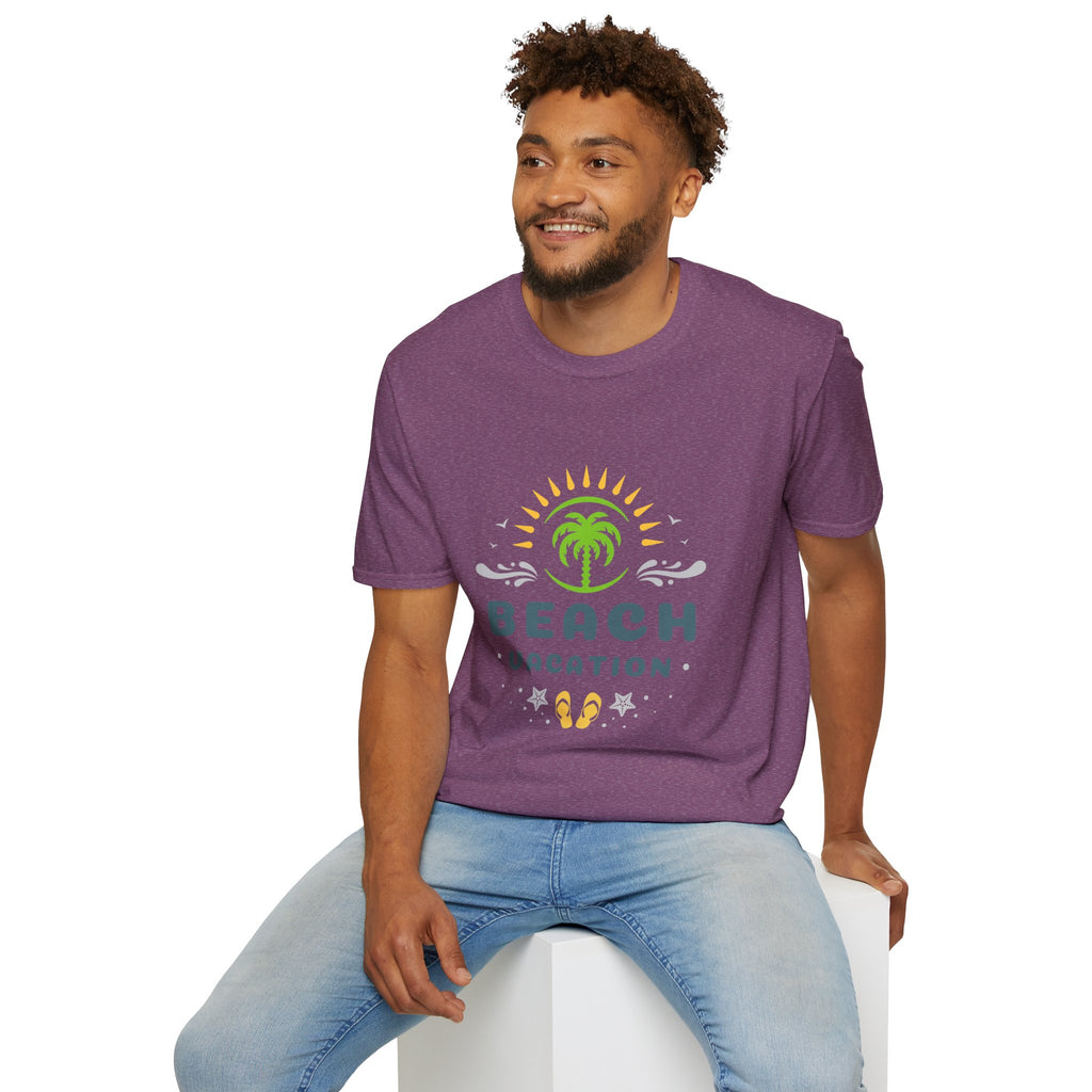 Beach Vacation T-Shirt — Palm Tree Sunset Graphic Tee