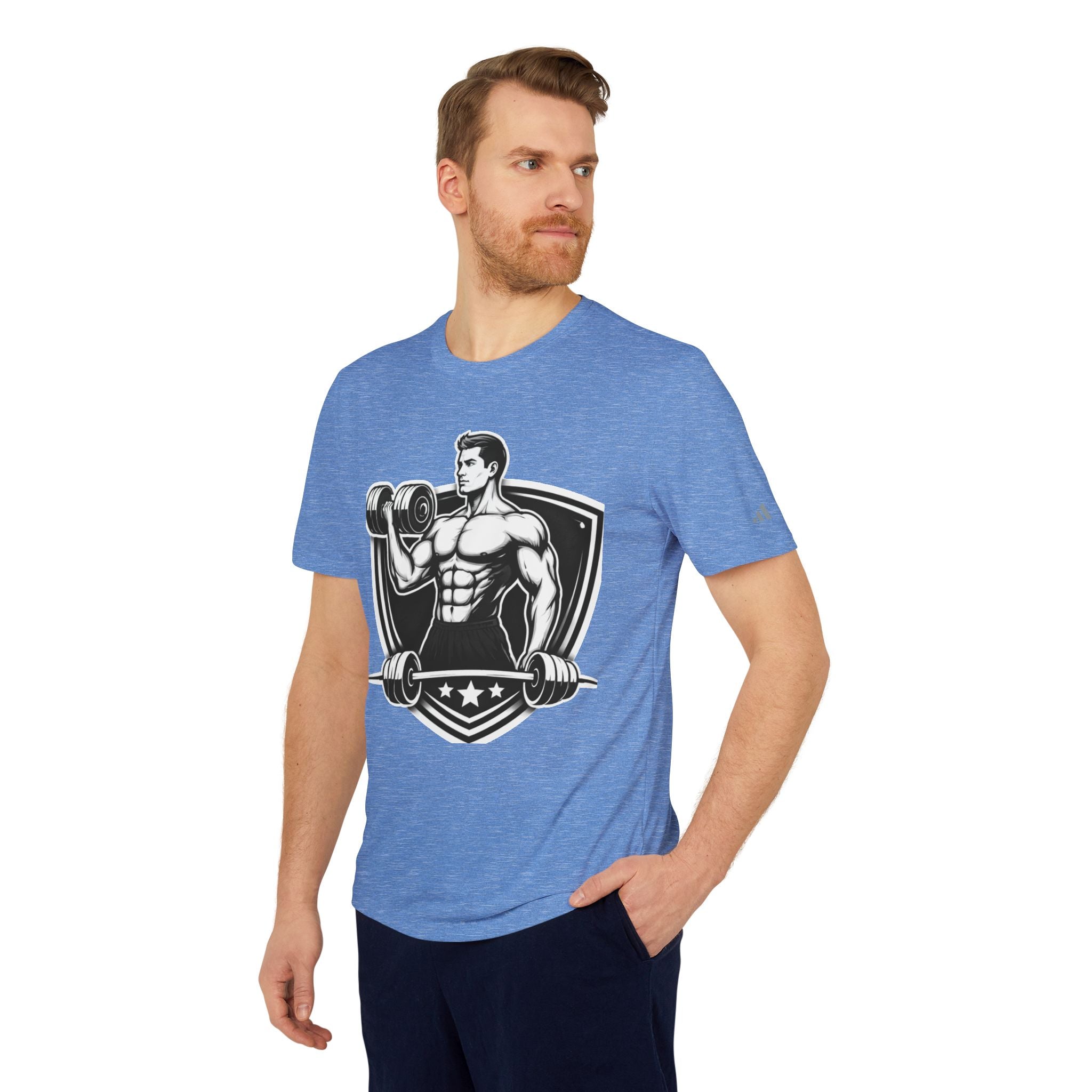 Fitness Graphic T-Shirt — Vintage Bodybuilder Barbell Design