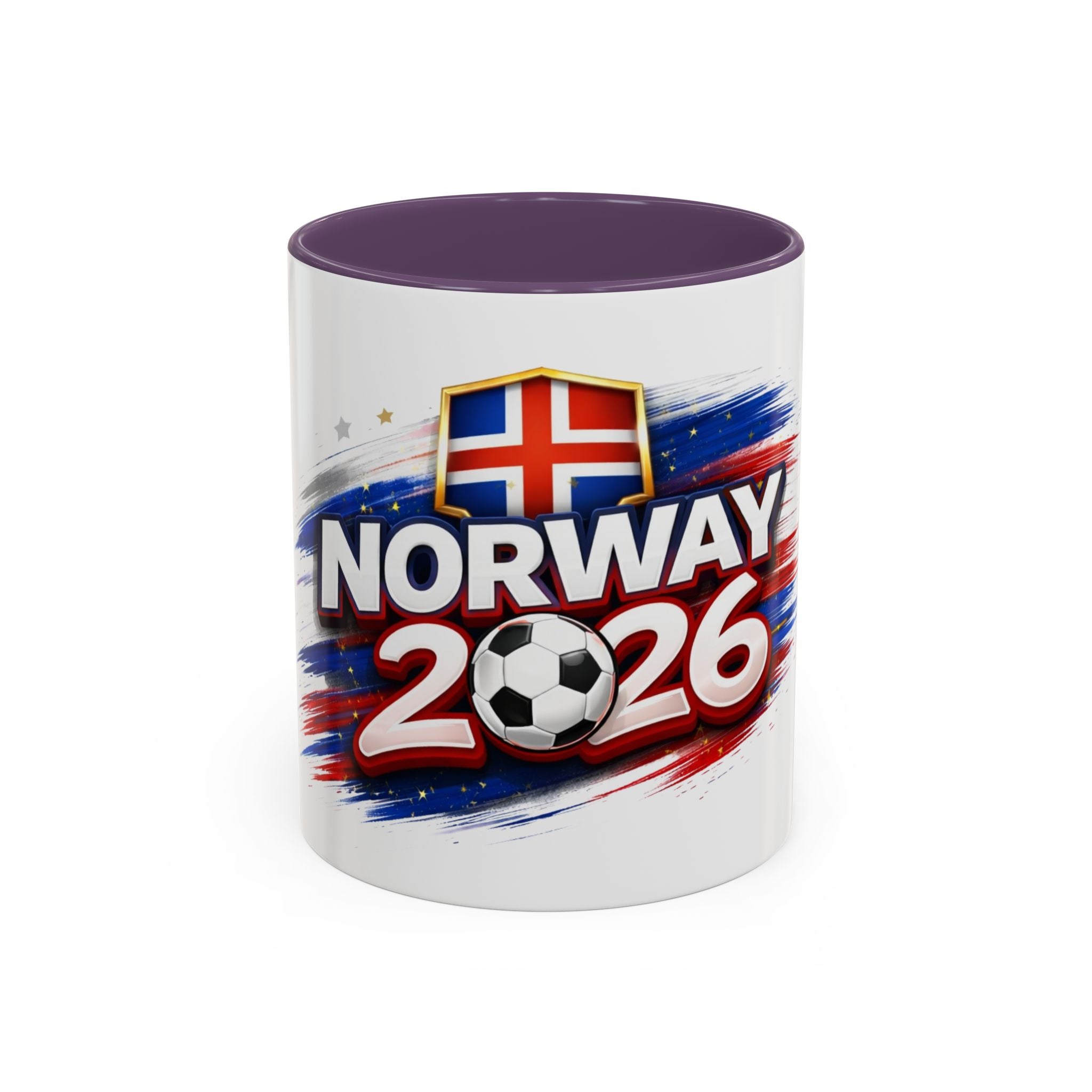 Norway 2026 Soccer Fan Accent Coffee Mug — Cup Supporter Gift