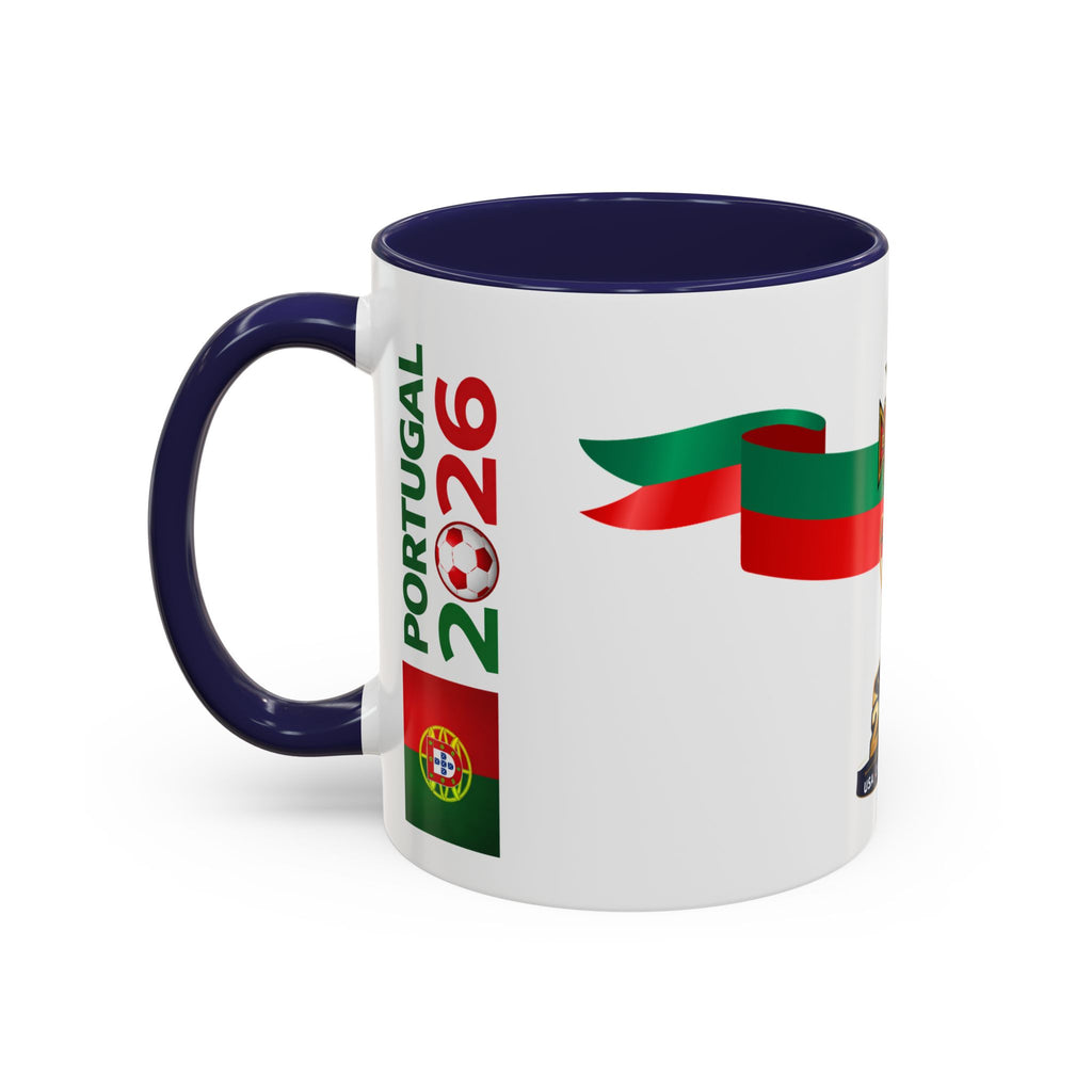 Portugal 2026 Soccer Cup Accent Coffee Mug – Portugal 2026 Trophy Design
